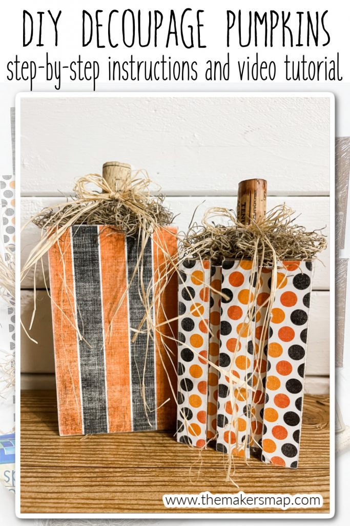 DIY Pumpkin Blocks Using Scrapbook Paper