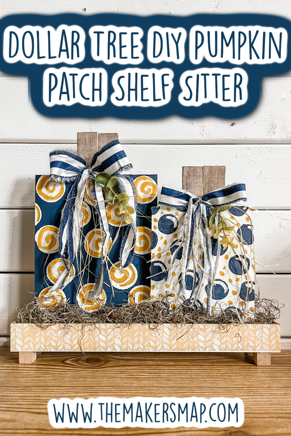 Dollar Tree DIY Pumpkin Patch Shelf Sitter