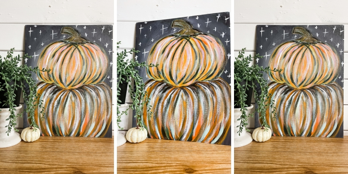 Easy Pumpkin Painting using acrylic paint