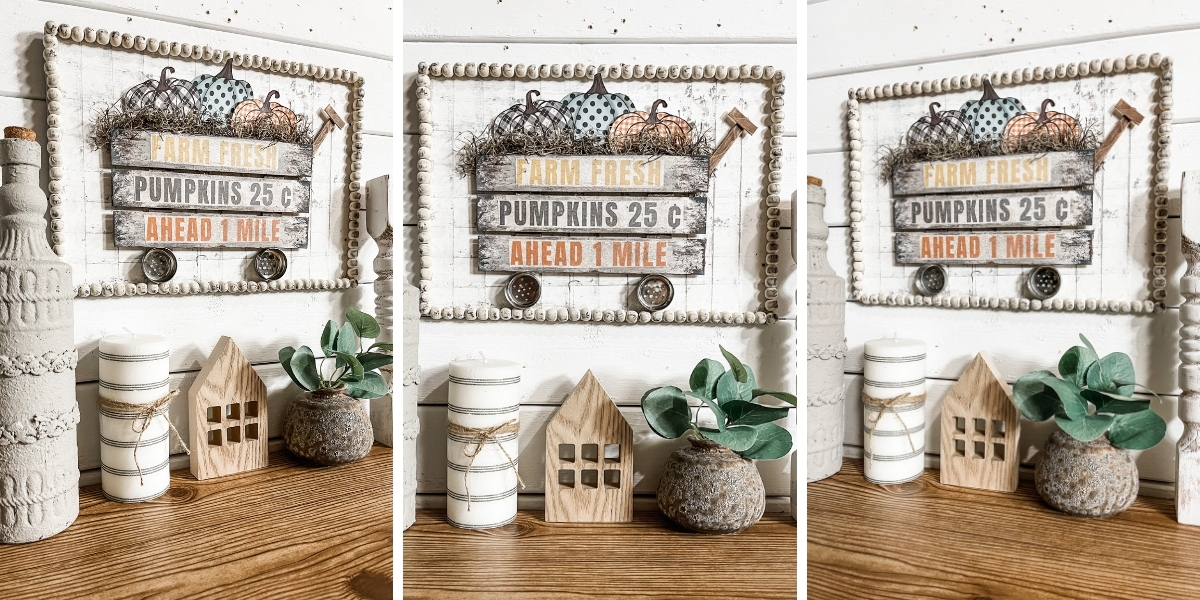 Fall Pumpkin Sign using Printables