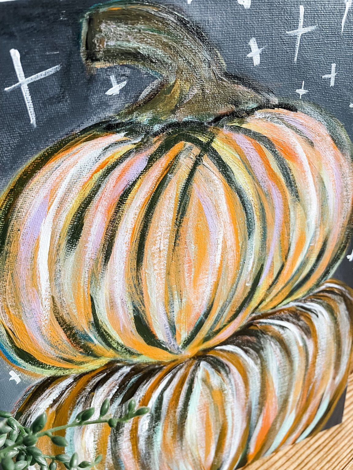 Easy Pumpkin Painting using acrylic paint
