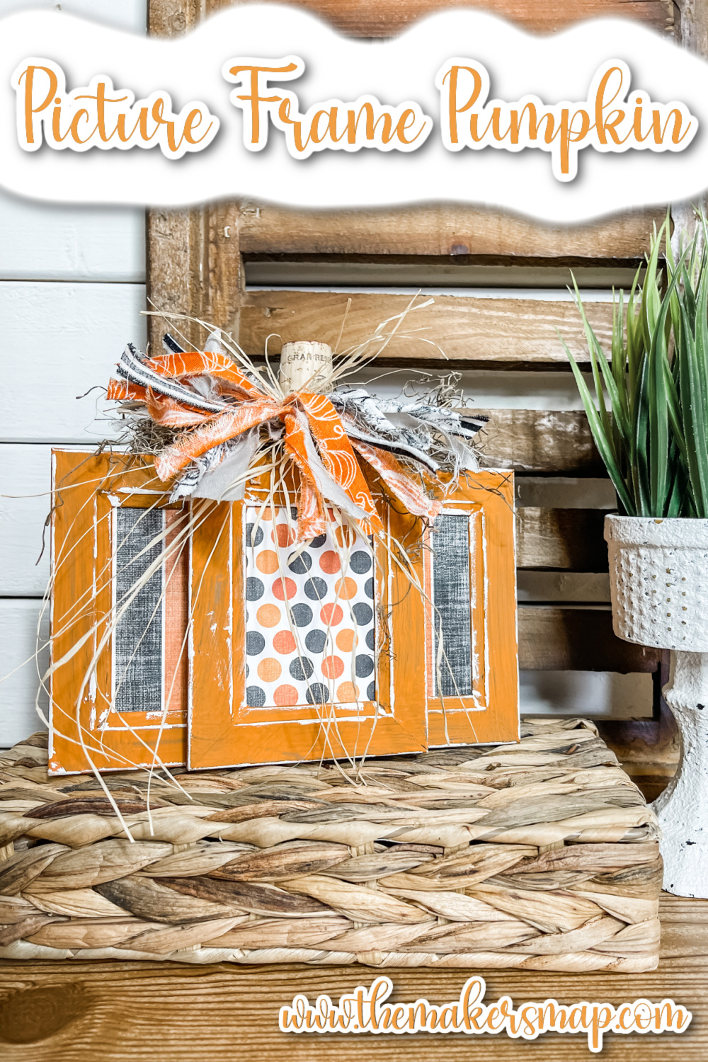 Picture Frame Pumpkin DIY Fall Decor