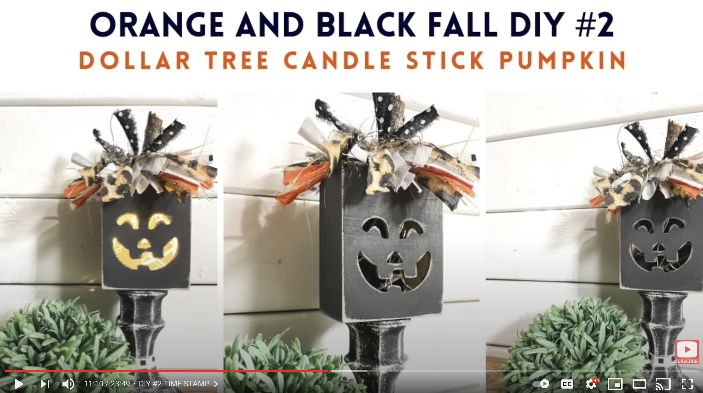 DIY Jack-O-Lantern Flameless Candle