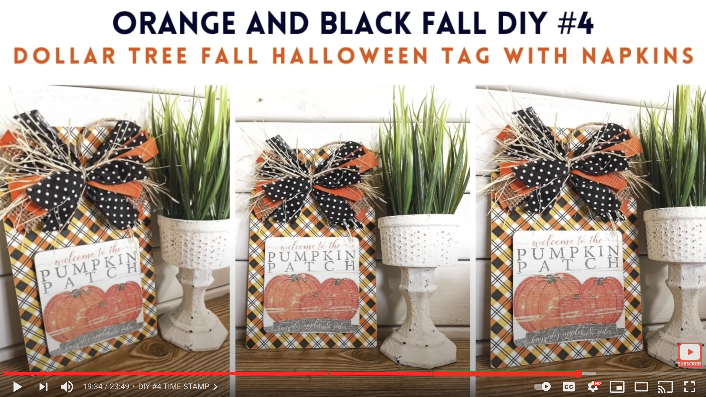 DIY Pumpkin Patch Sign with Napkins