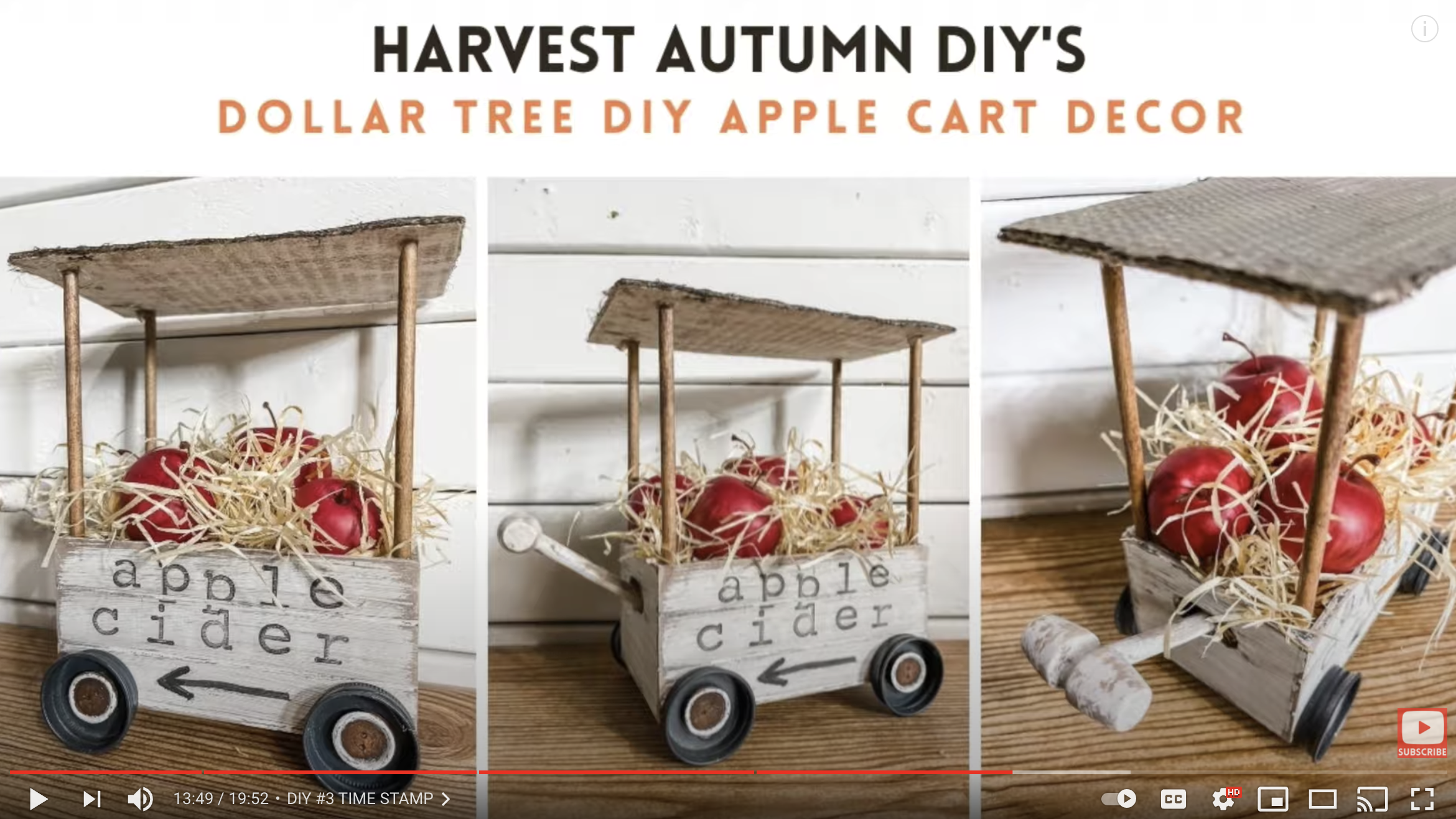 DIY Decorative Apple Cider Cart