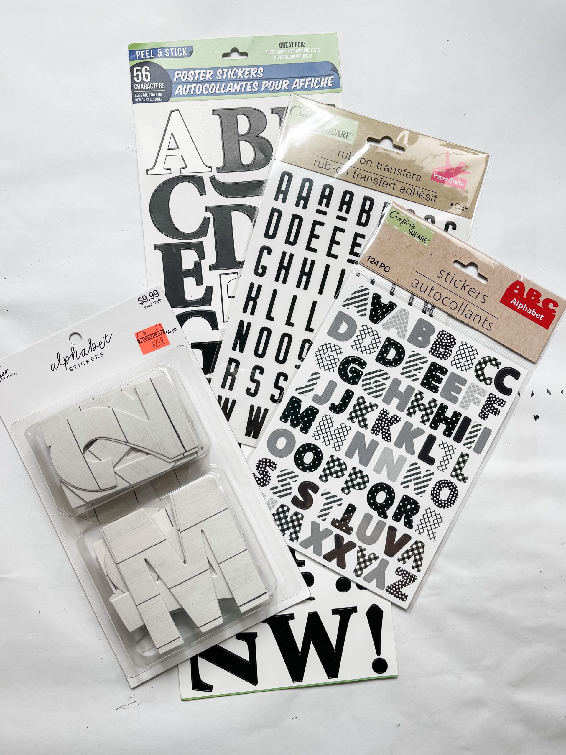 Alphabet Stickers, Hobby Lobby