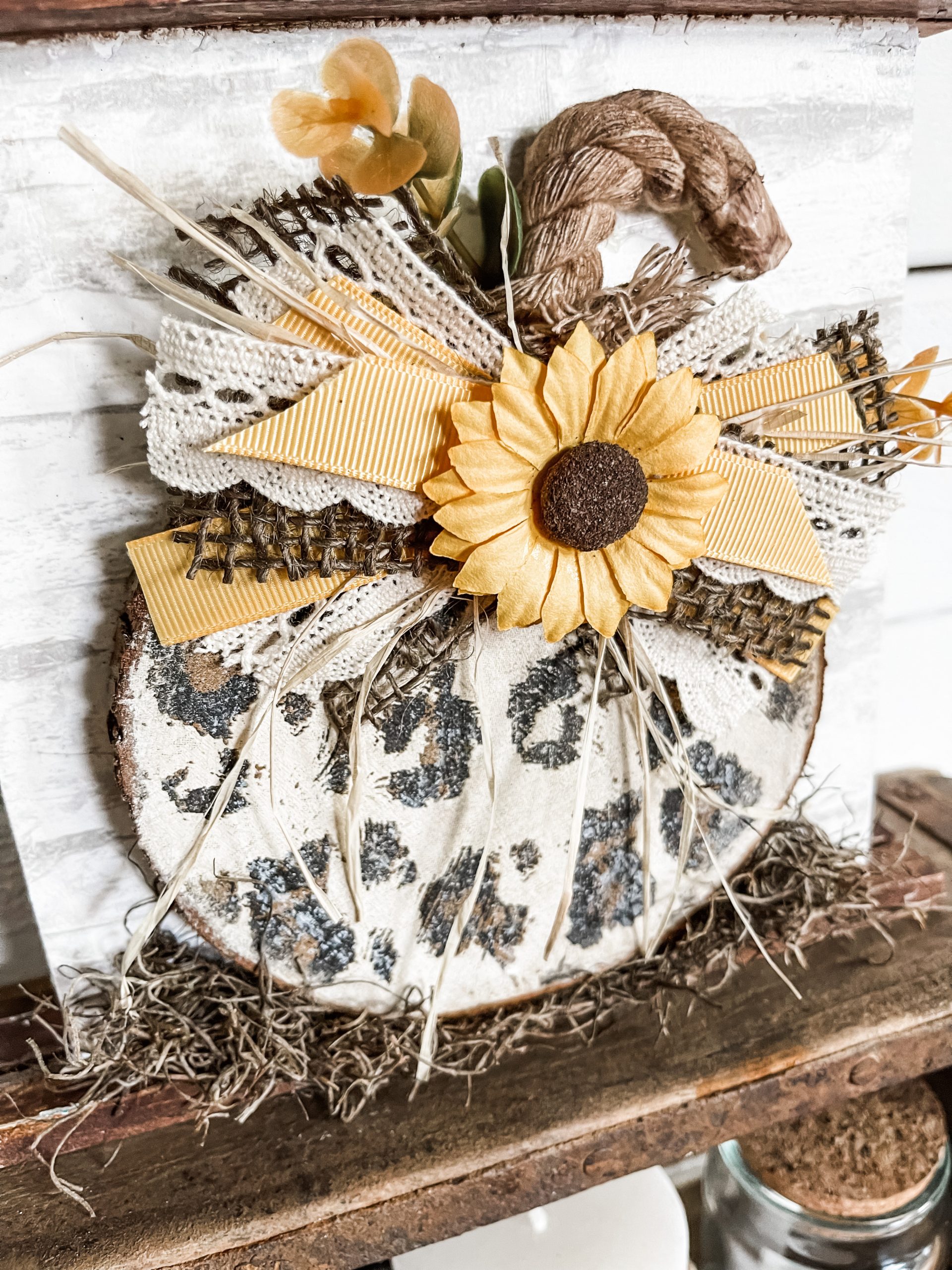 Cheetah Print Pumpkin DIY Fall Decor