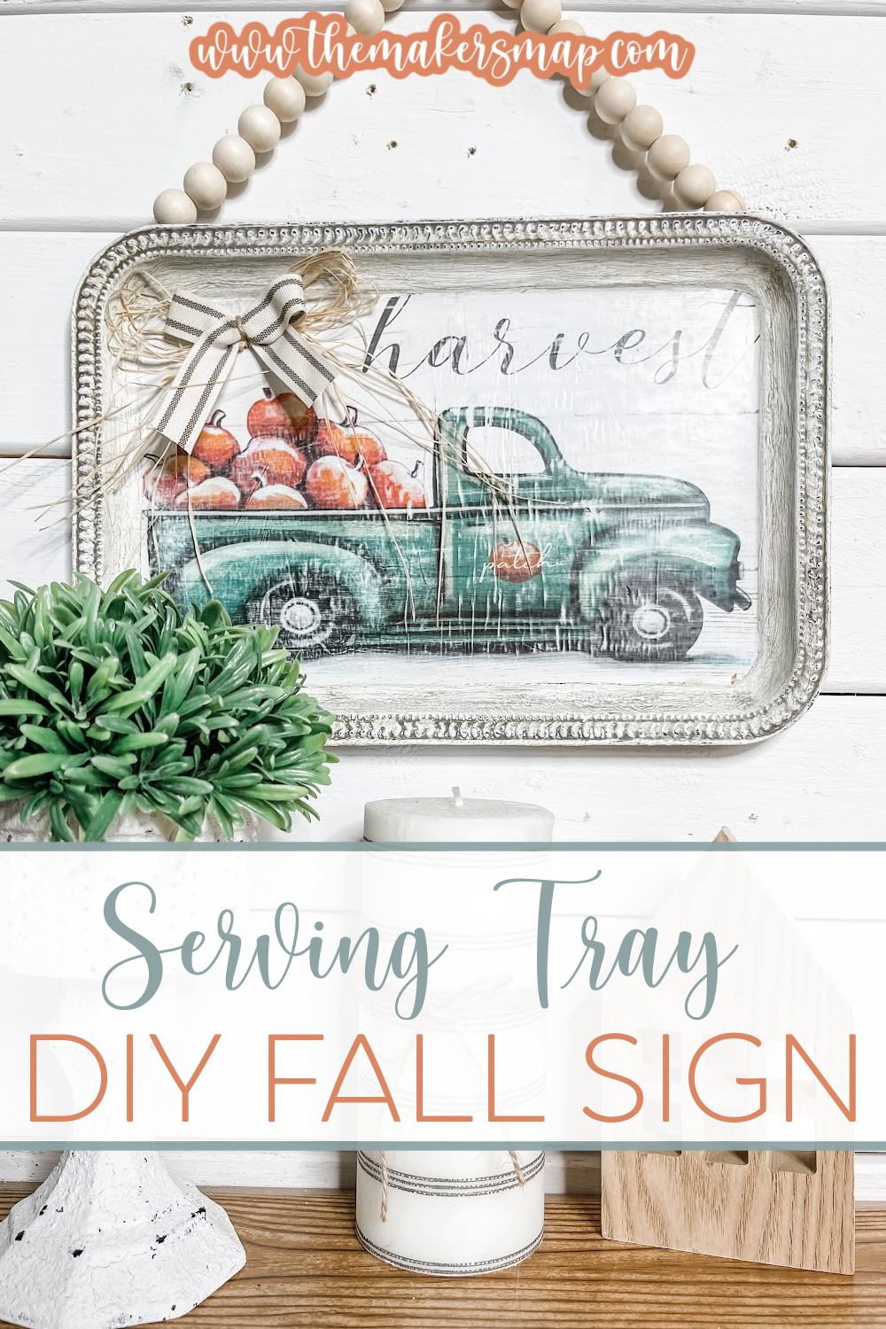 DIY Serving Tray Fall Sign