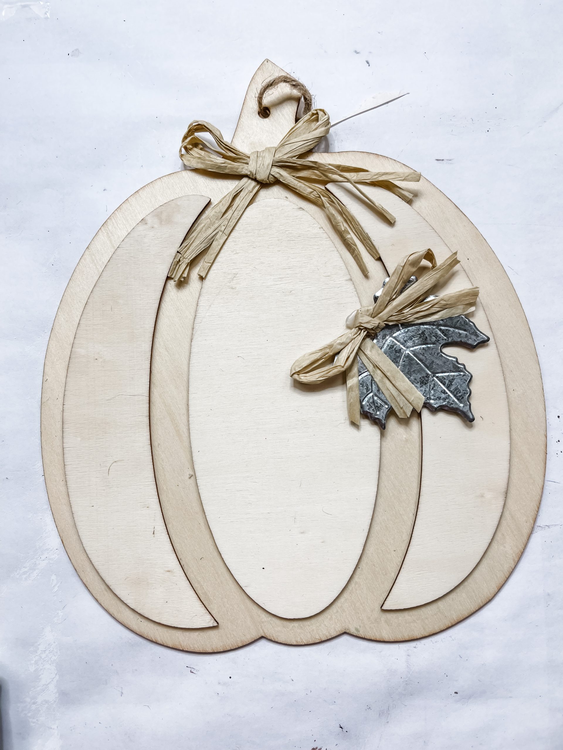 Blue and White Fall Pumpkin Wall Decor