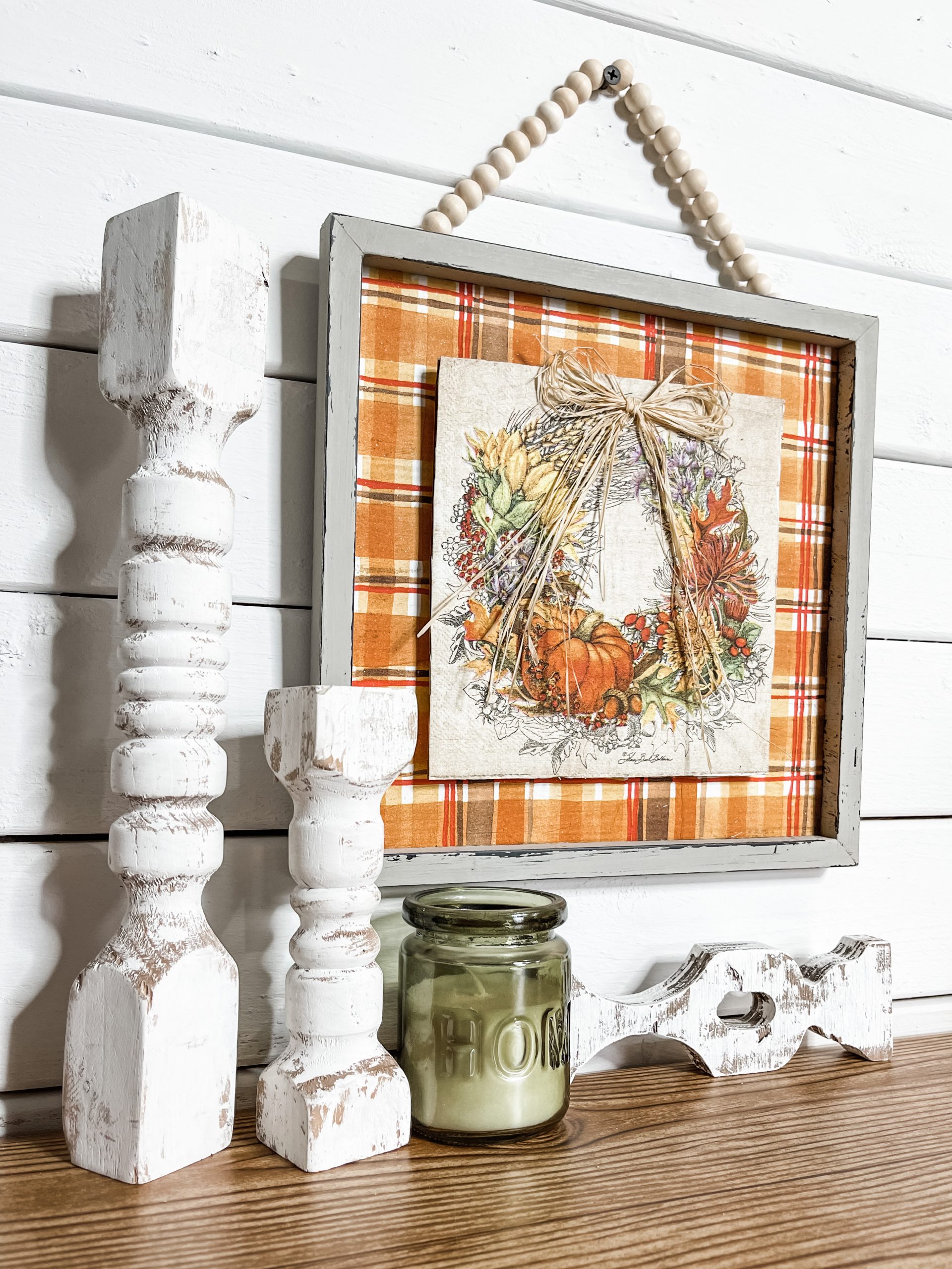 DIY Wall Decor with a Fall Wreath Napkin