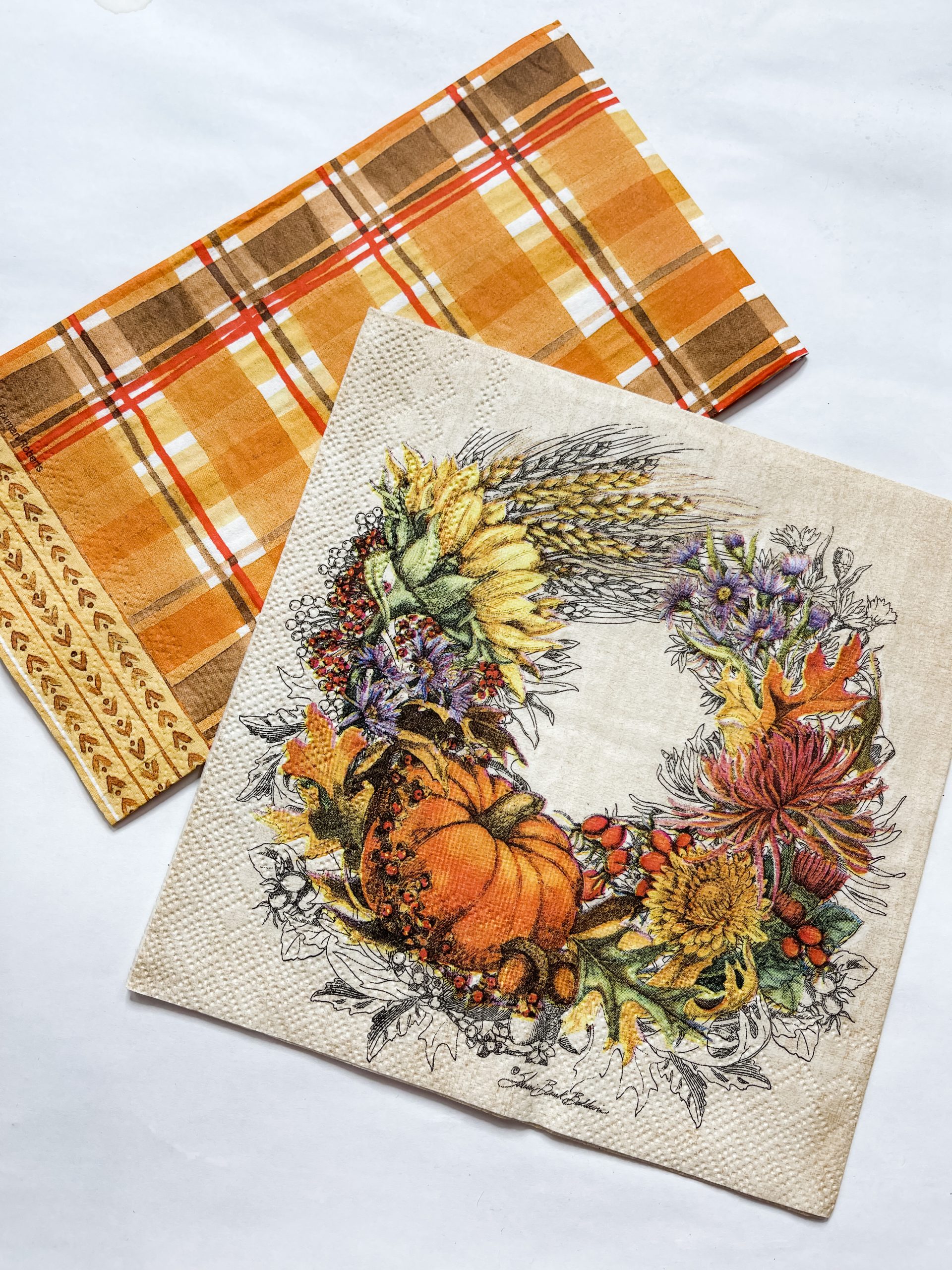 DIY Wall Decor with a Fall Wreath Napkin