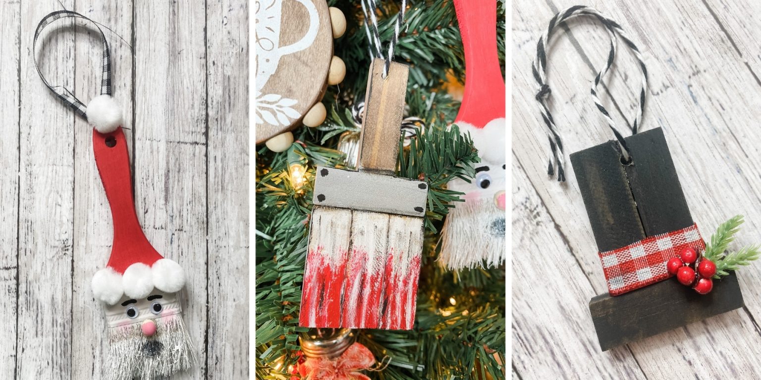 How to Make DIY Dollar Tree Christmas Stencil Ornament