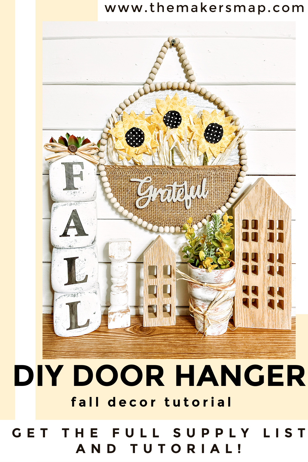 DIY Fabric Sunflower Fall Sign