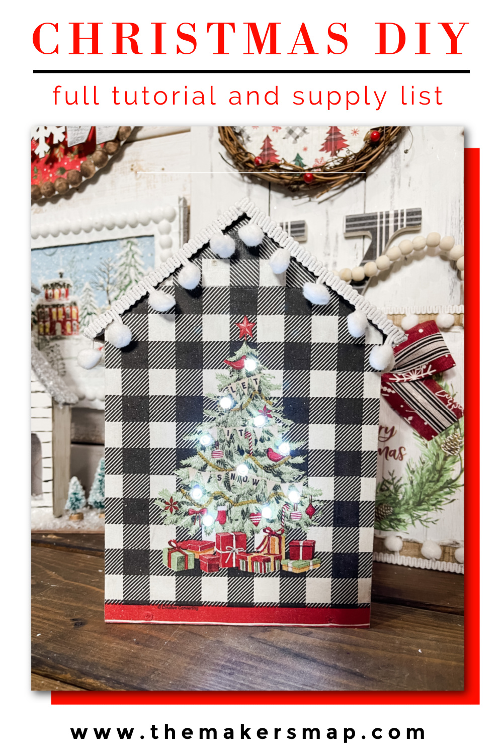 Christmas Tree Napkin House Shaped Decor