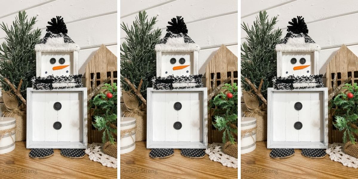 DIY Shadowbox Snowman