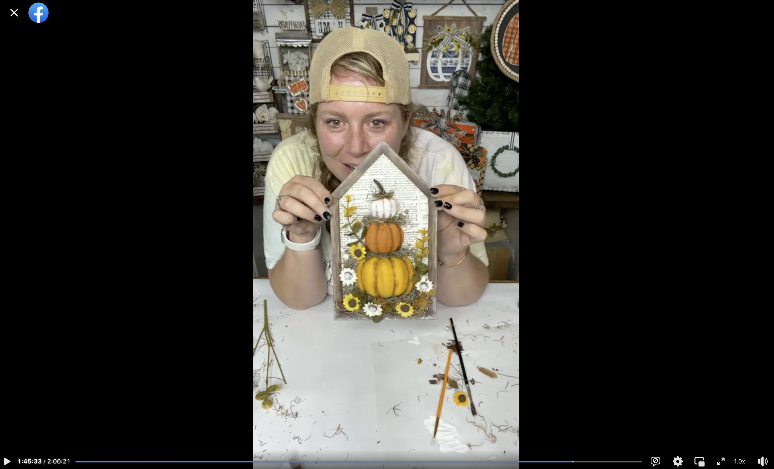 Dollar Tree Stacked Pumpkins Small Fall Sign