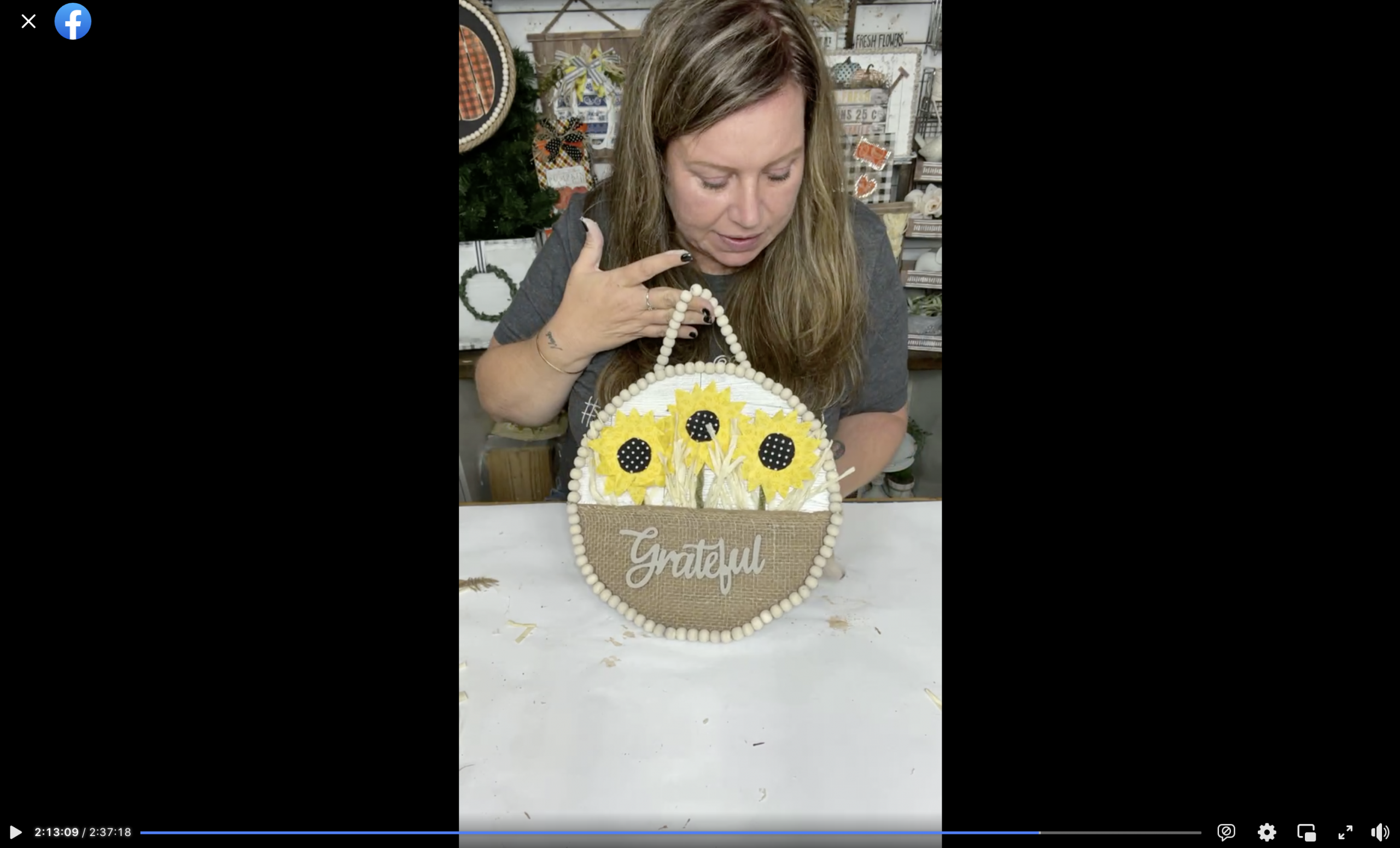 DIY Fabric Sunflower Fall Sign