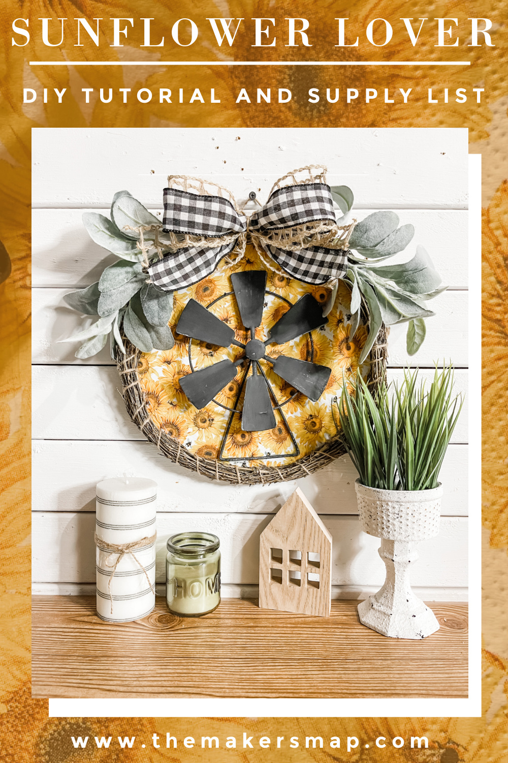 Sunflower Napkin DIY Farmhouse Decor