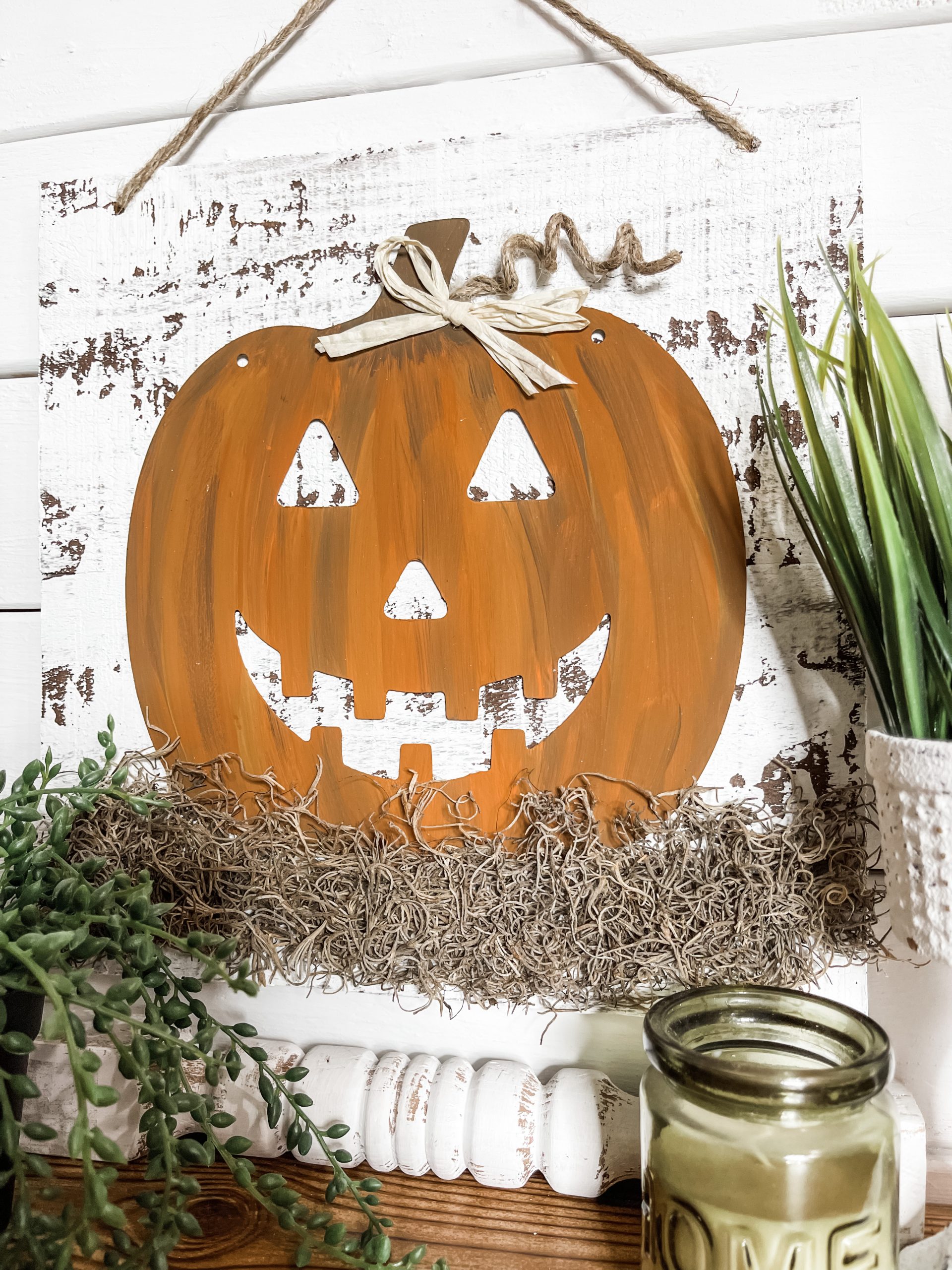 DIY Metal Jack-O-Lantern Sign