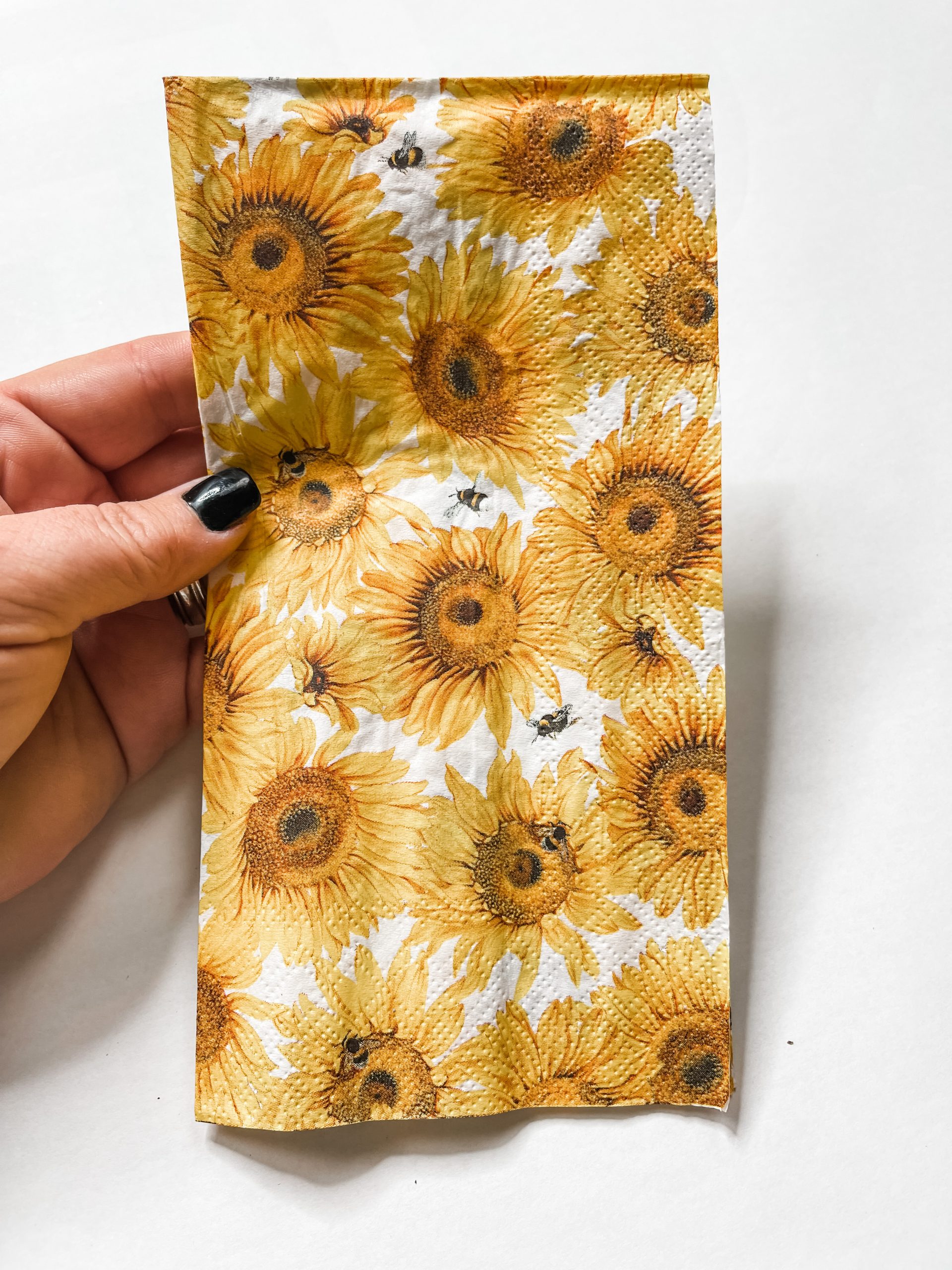 Sunflower Napkin DIY Farmhouse Decor