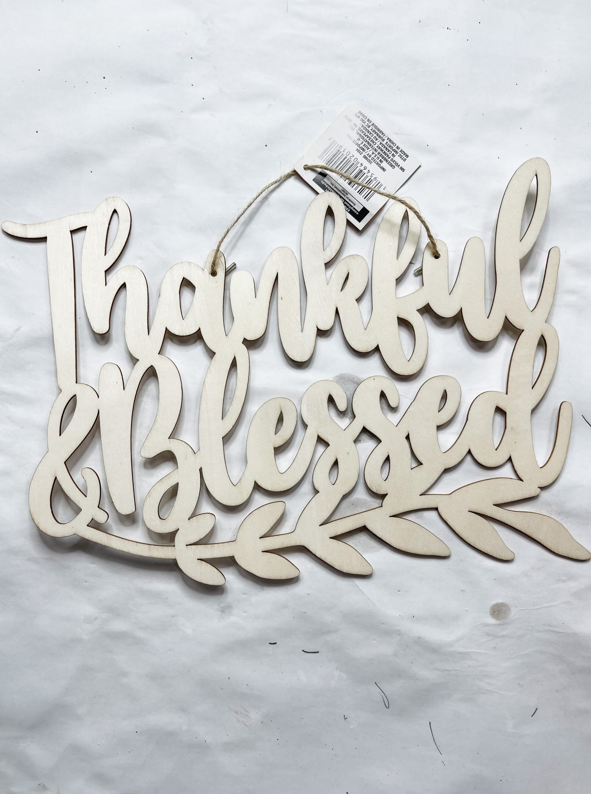 DIY Thankful and Blessed Fall Sign