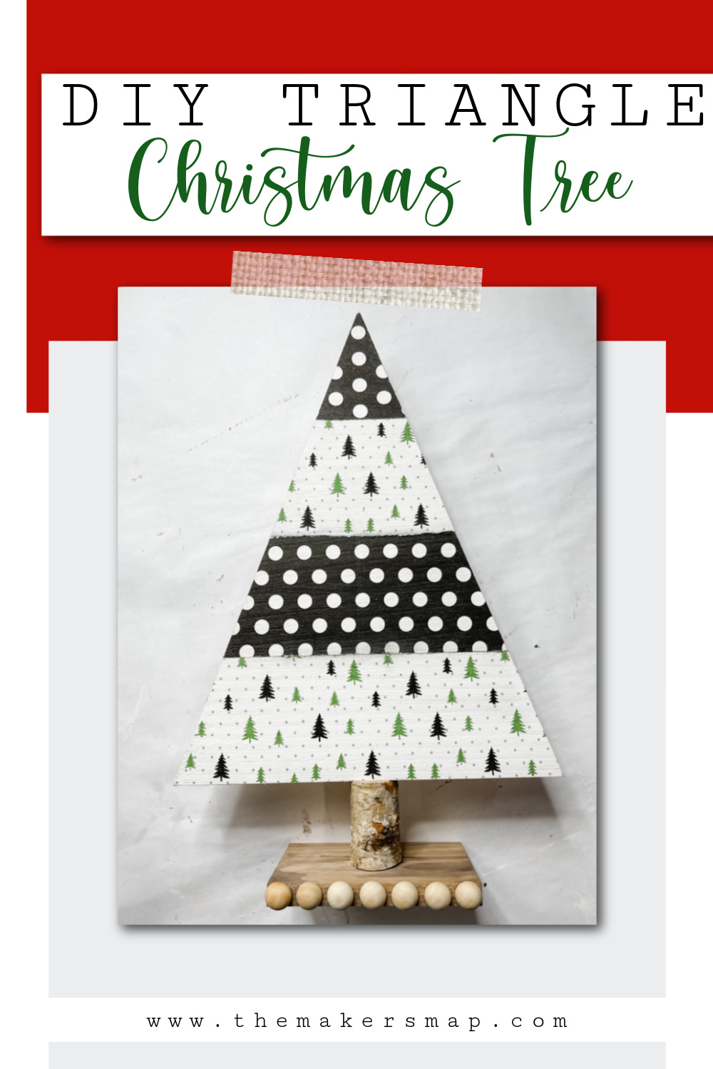 DIY Wooden Triangle Christmas Tree