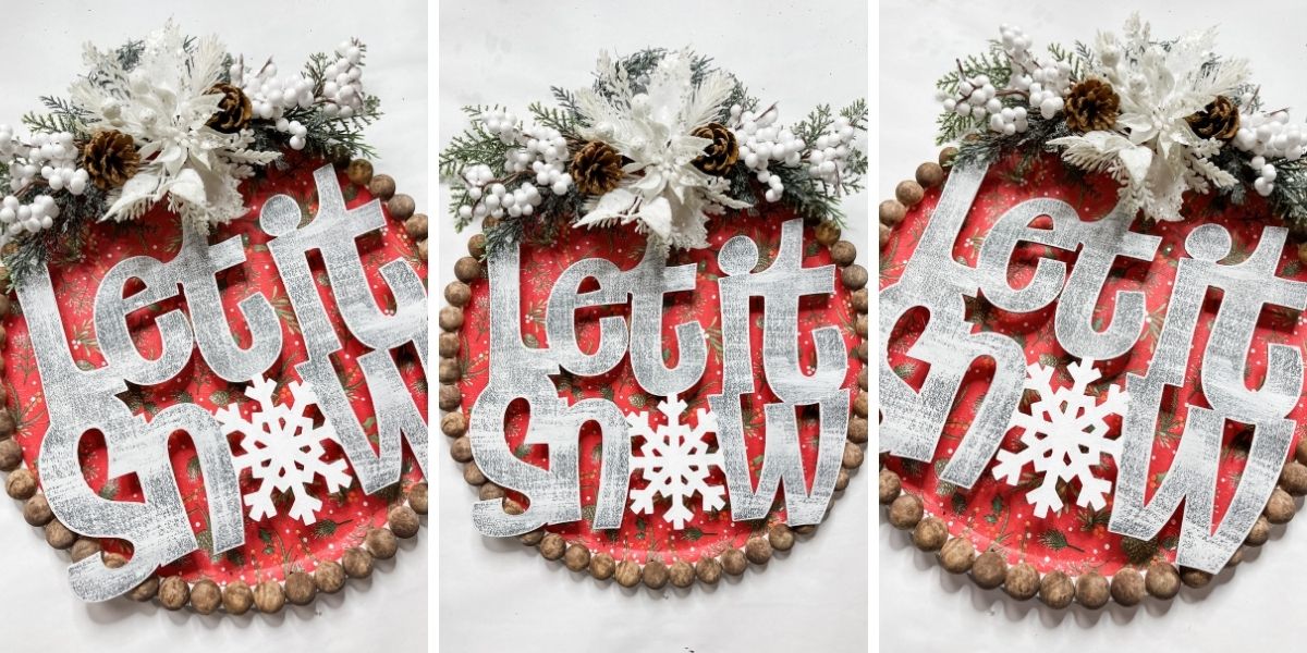 Let It Snow DIY Door Hanger