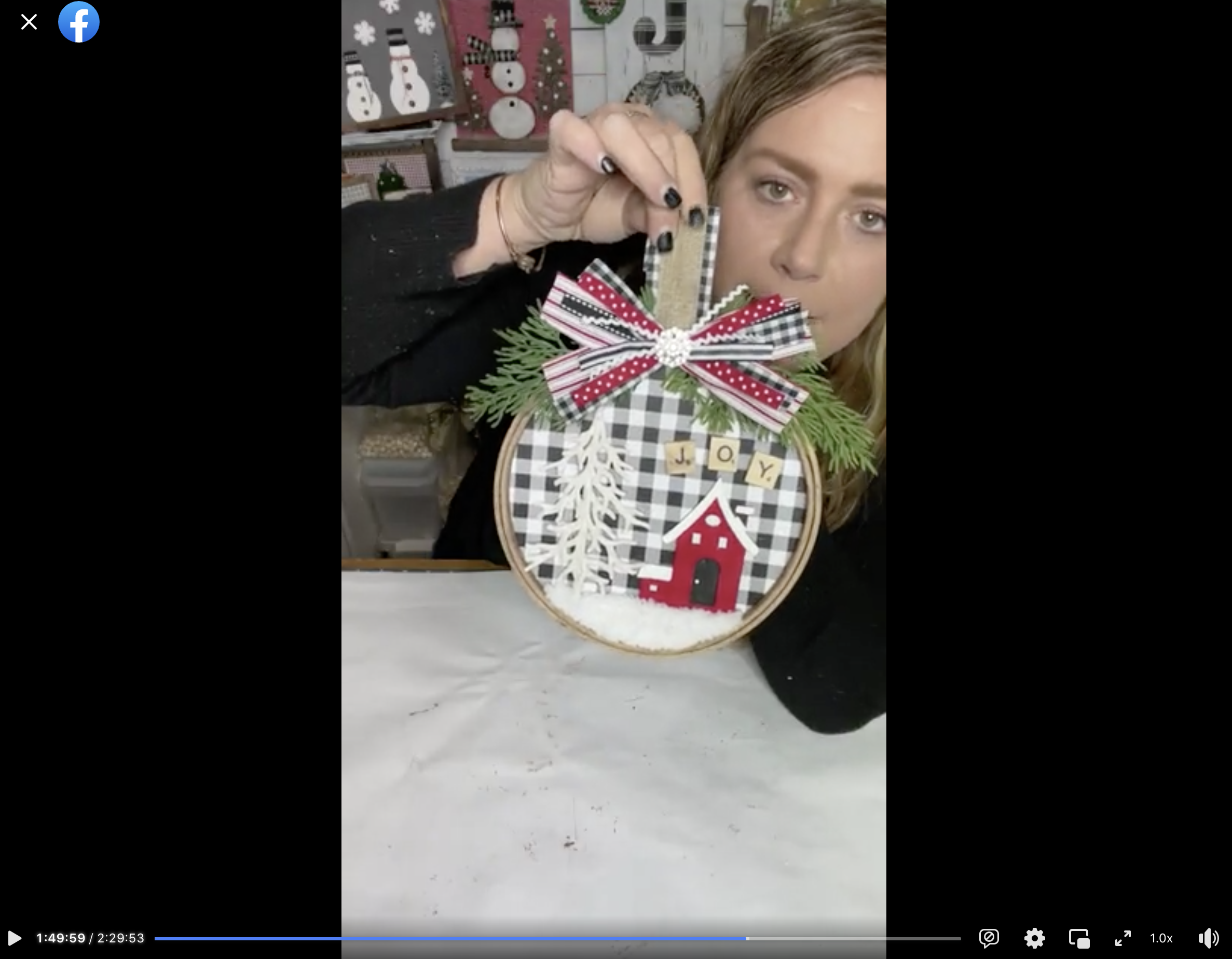 Large Embroidery Hoop DIY Ornament