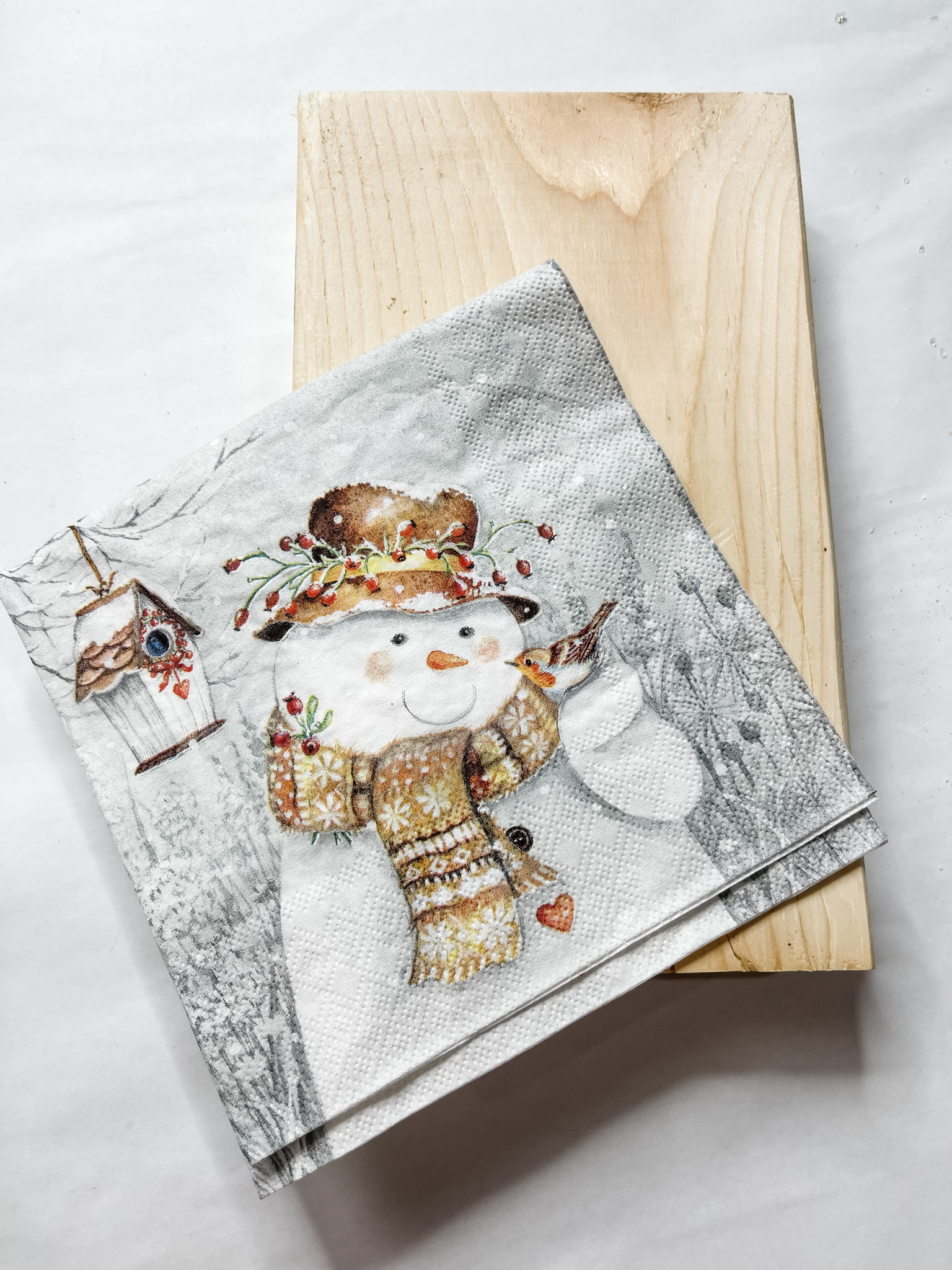 Classic Snowman Napkin DIY Winter Decor