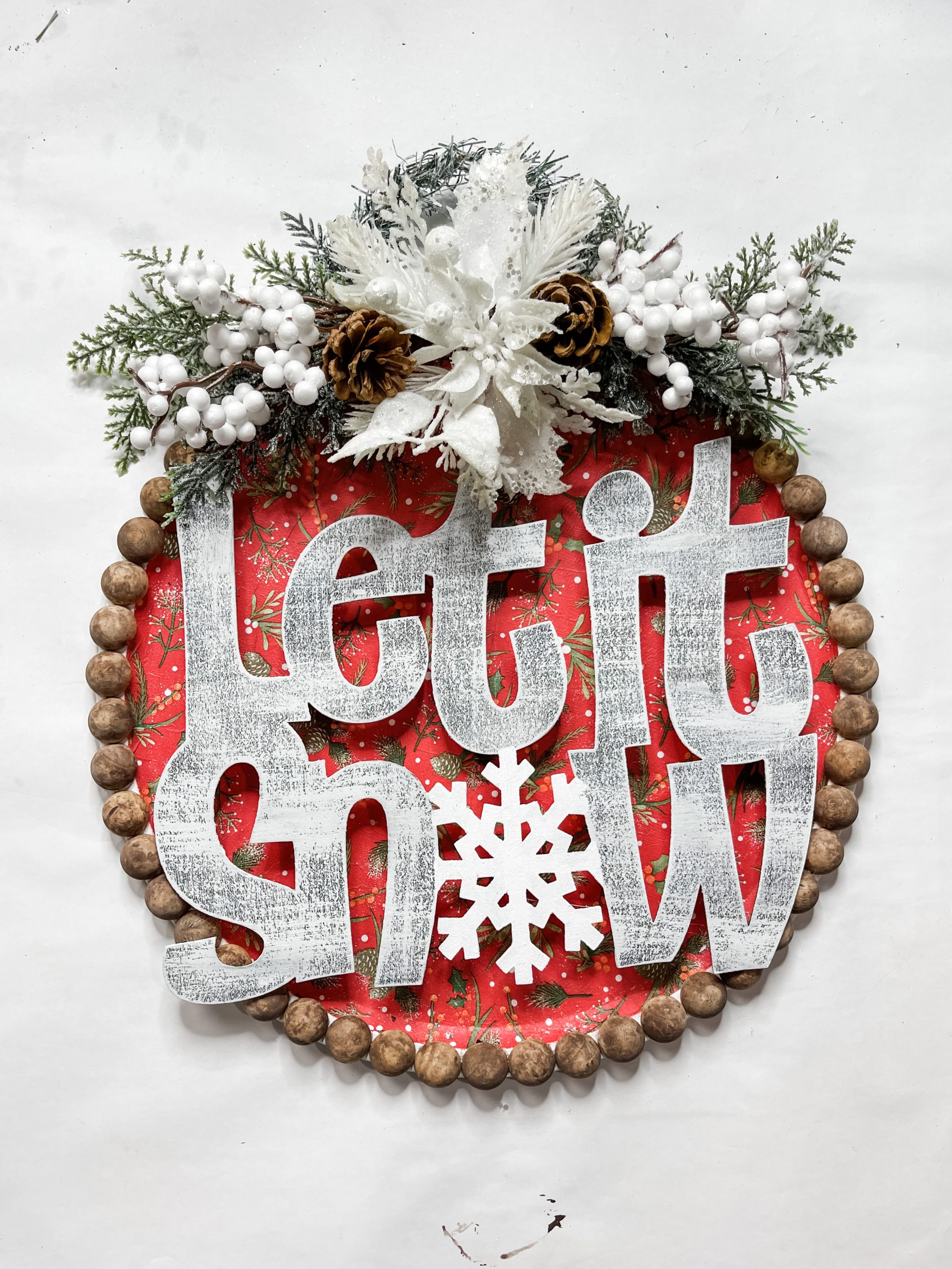 Let It Snow DIY Door Hanger