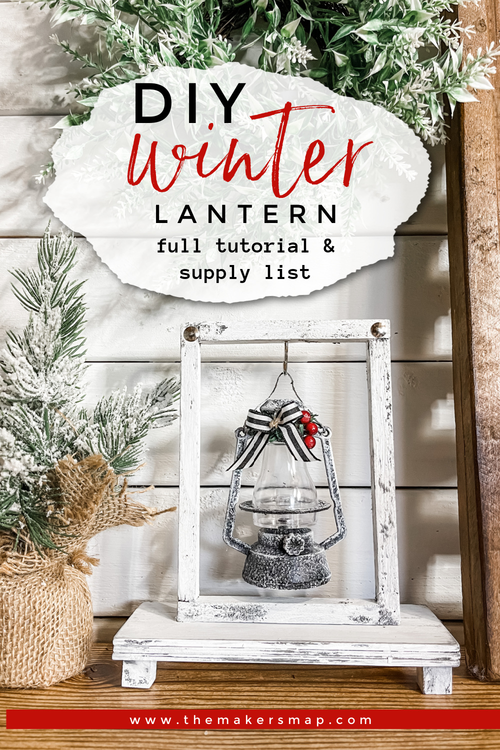 diy winter lantern