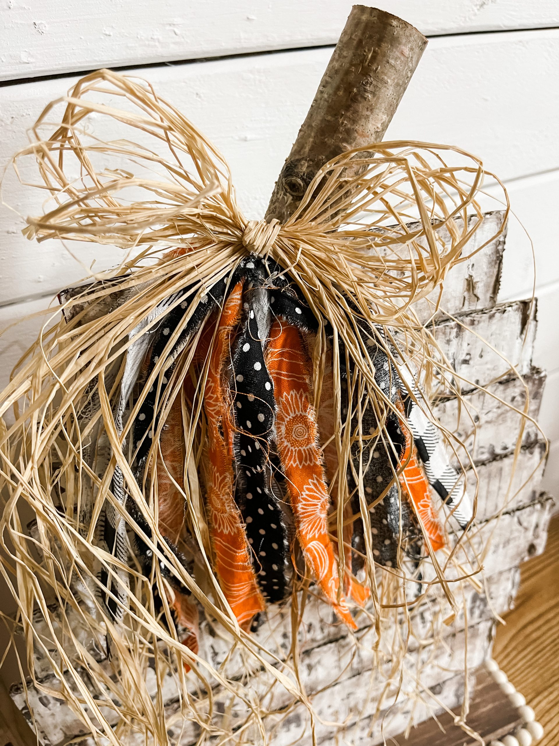 DIY Farmhouse Cardboard Pumpkin