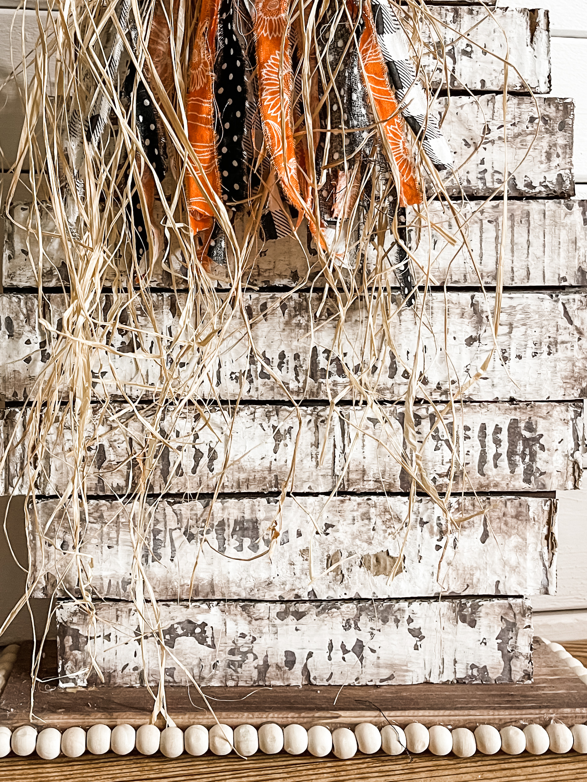 DIY Farmhouse Cardboard Pumpkin