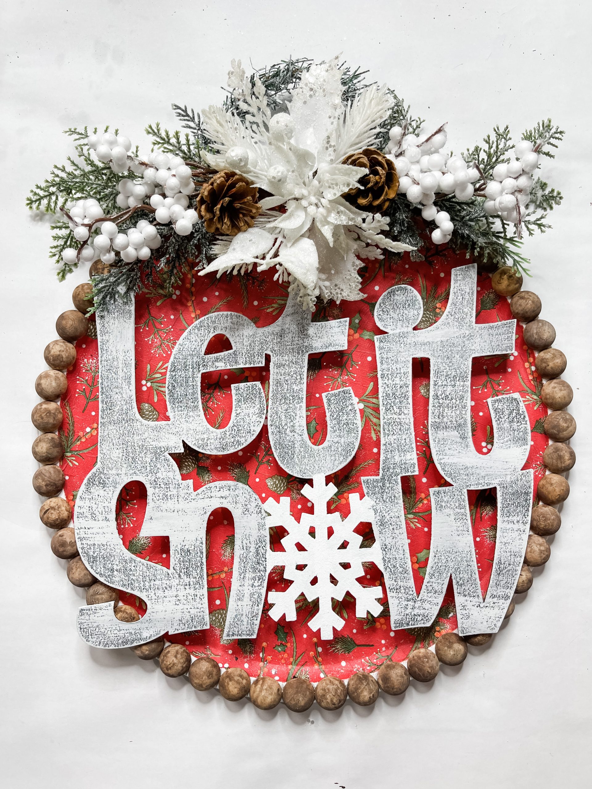 Let It Snow DIY Door Hanger