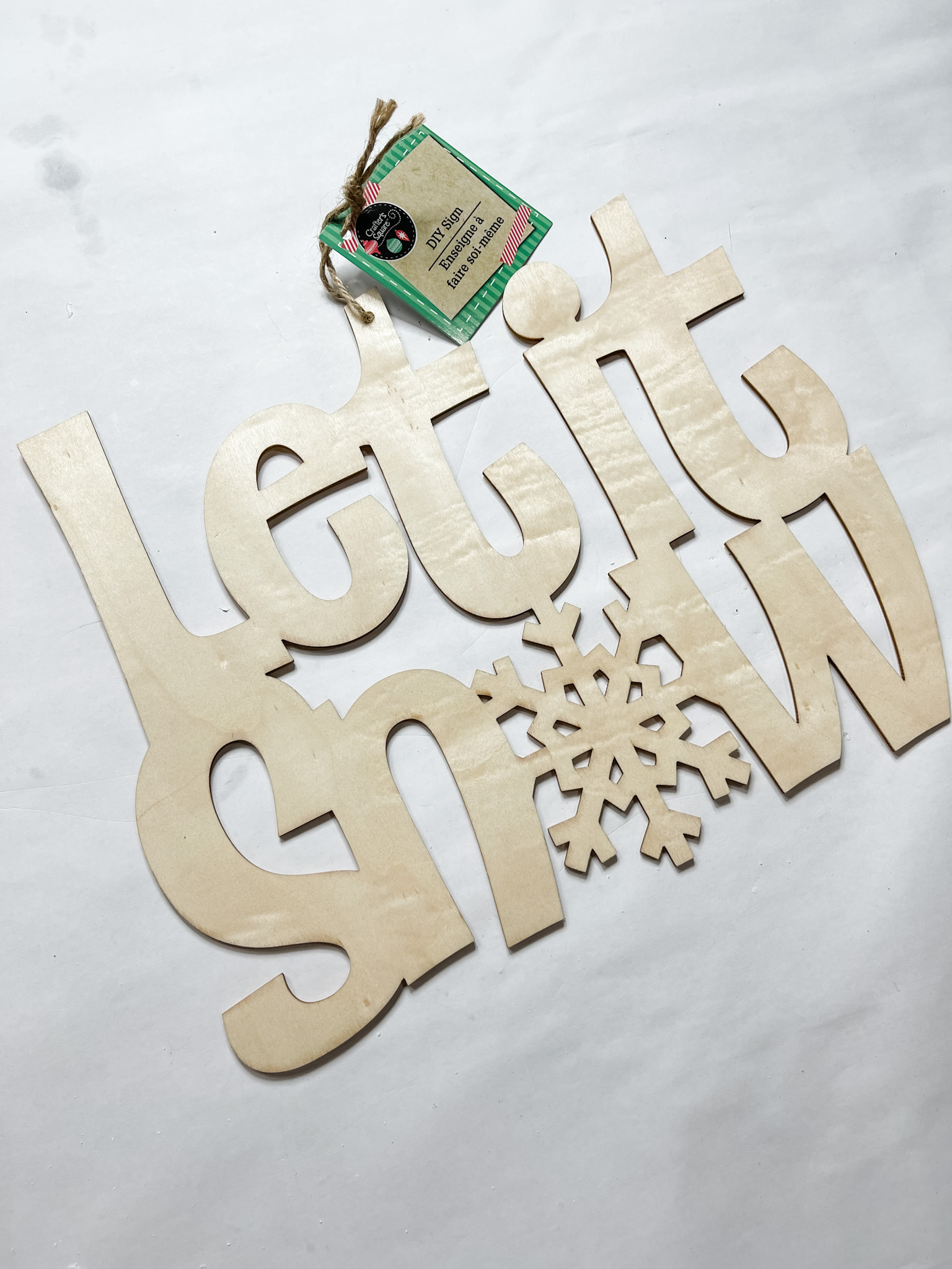 Let It Snow DIY Door Hanger