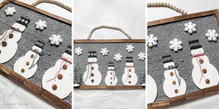 DIY Snowman Family Sign