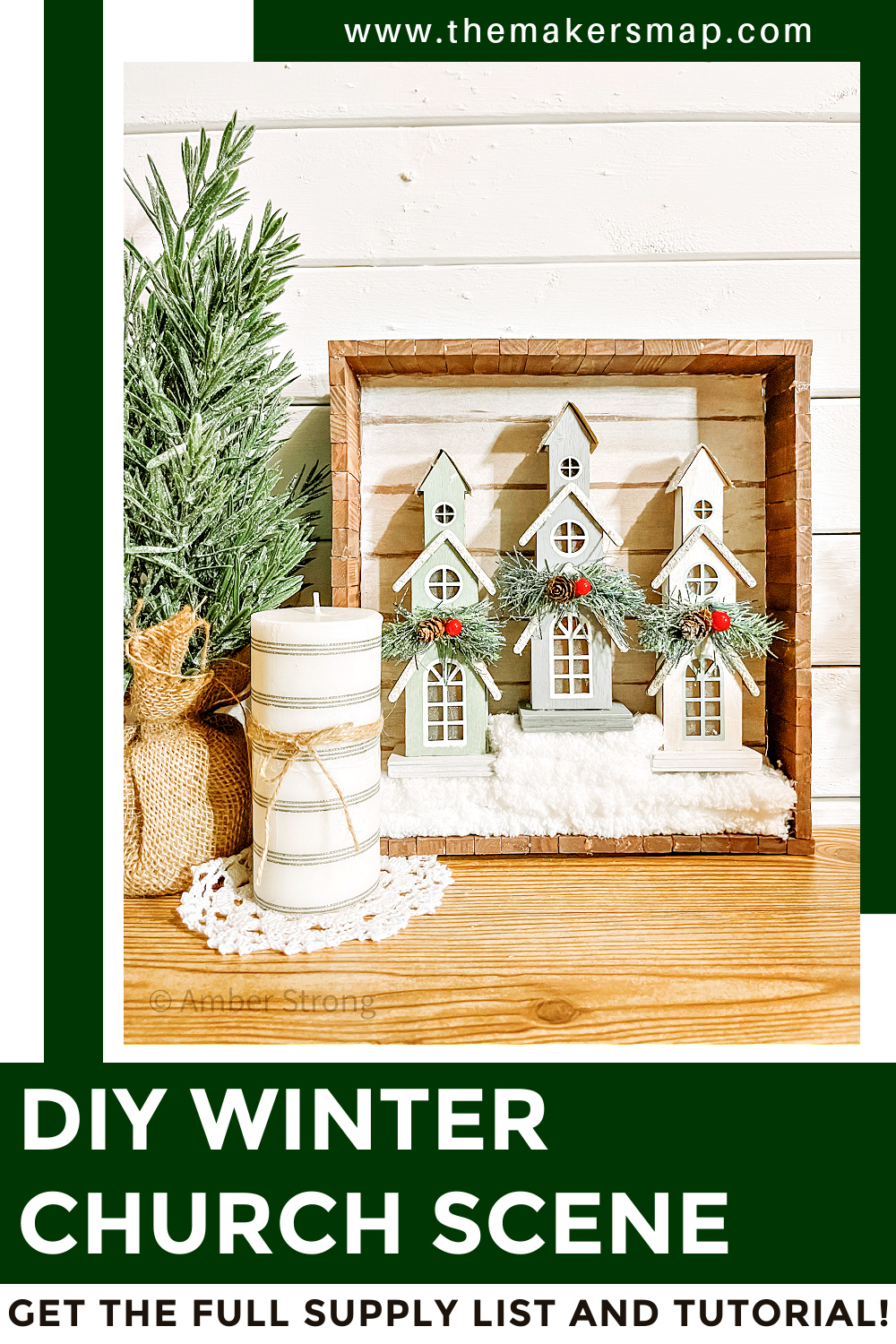 DIY Winter Church Scene