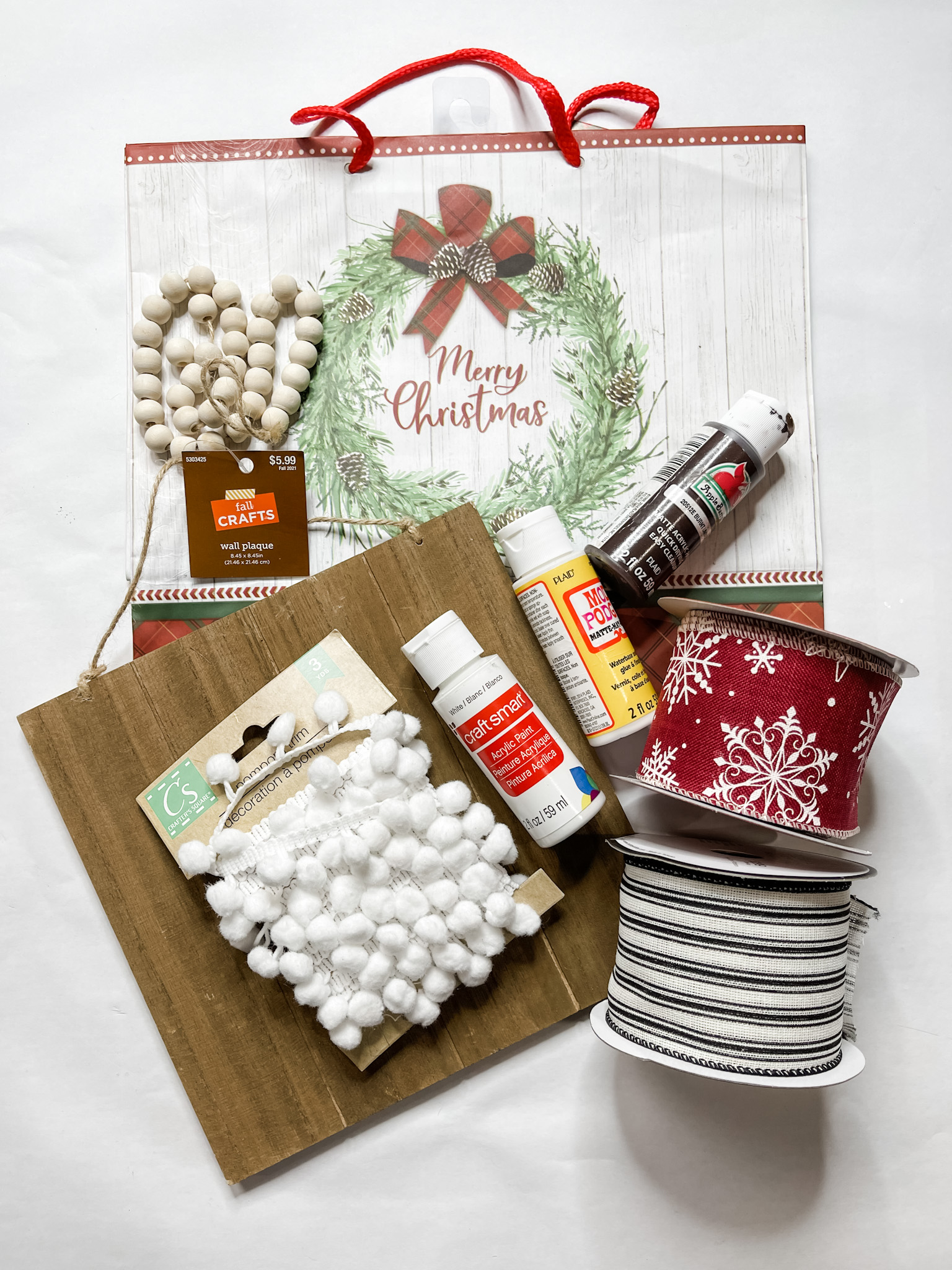 Gift Bag DIY Merry Christmas Sign