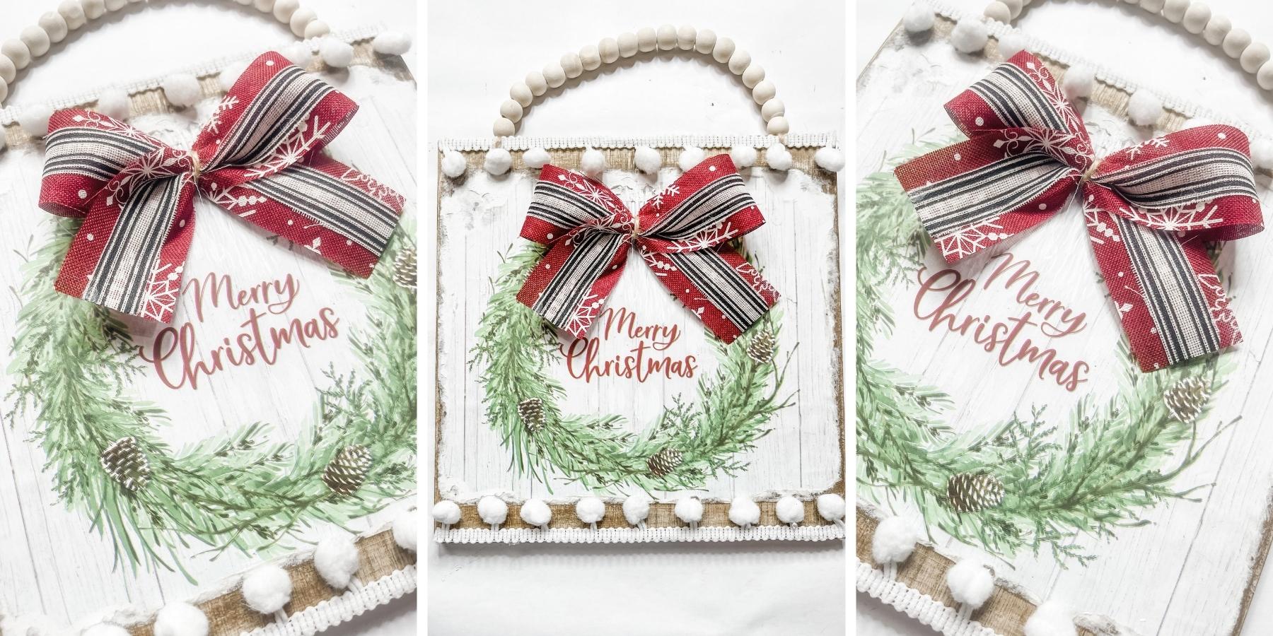 Gift Bag DIY Merry Christmas Sign