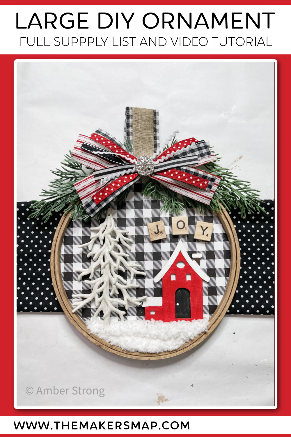 Large Embroidery Hoop DIY Ornament