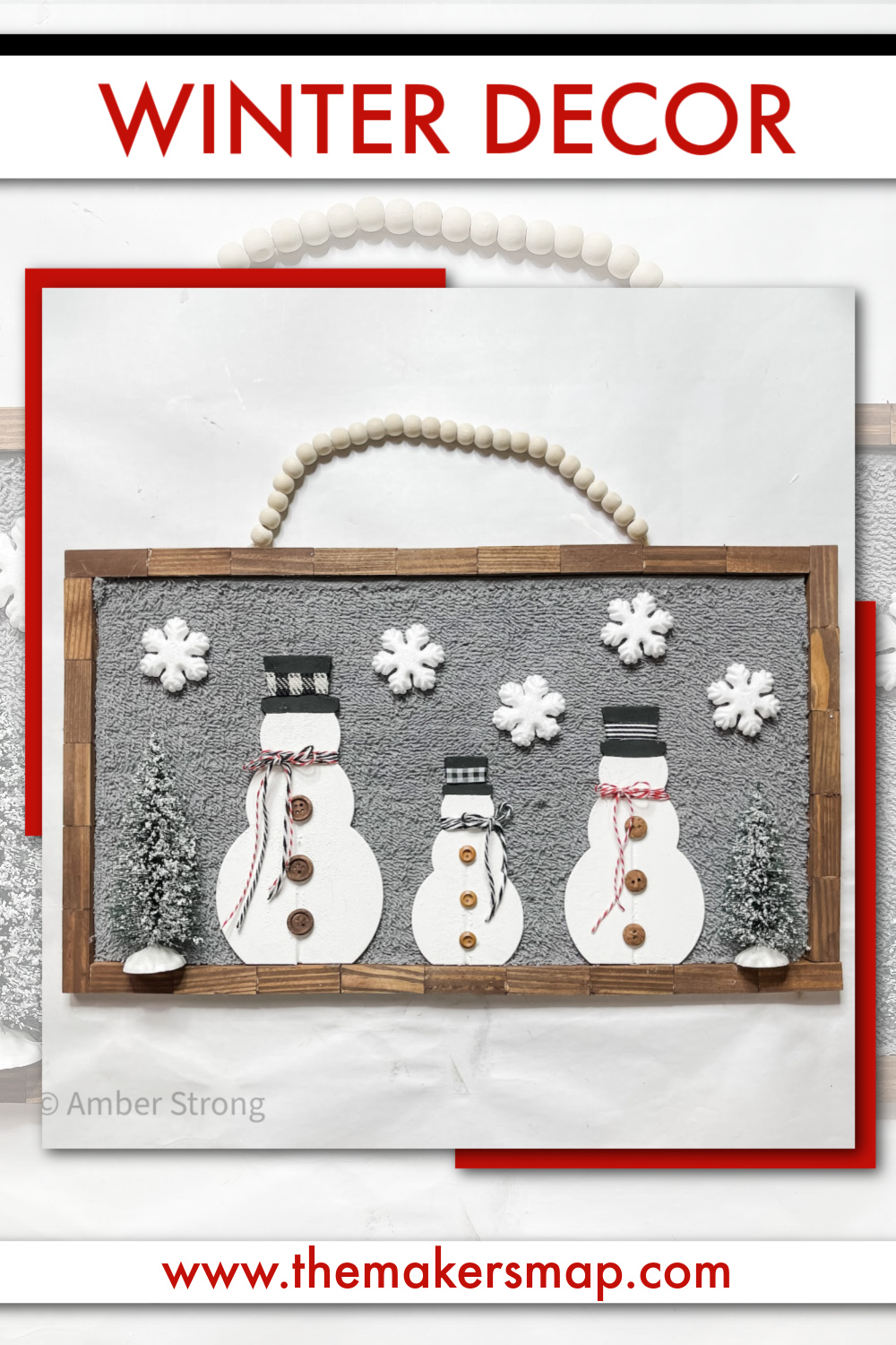 DIY Snowman Family Sign