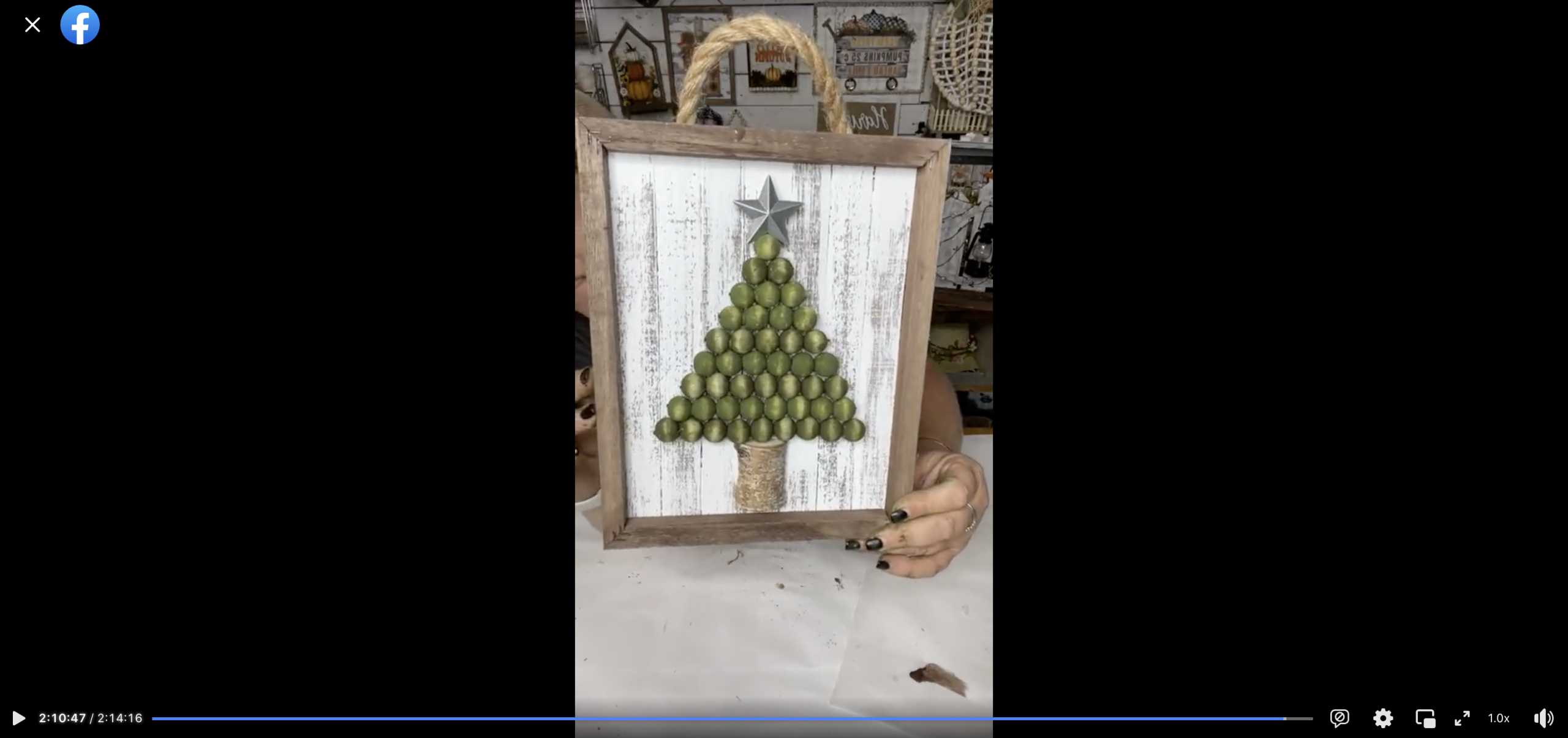 Wood Bead Christmas Tree Sign