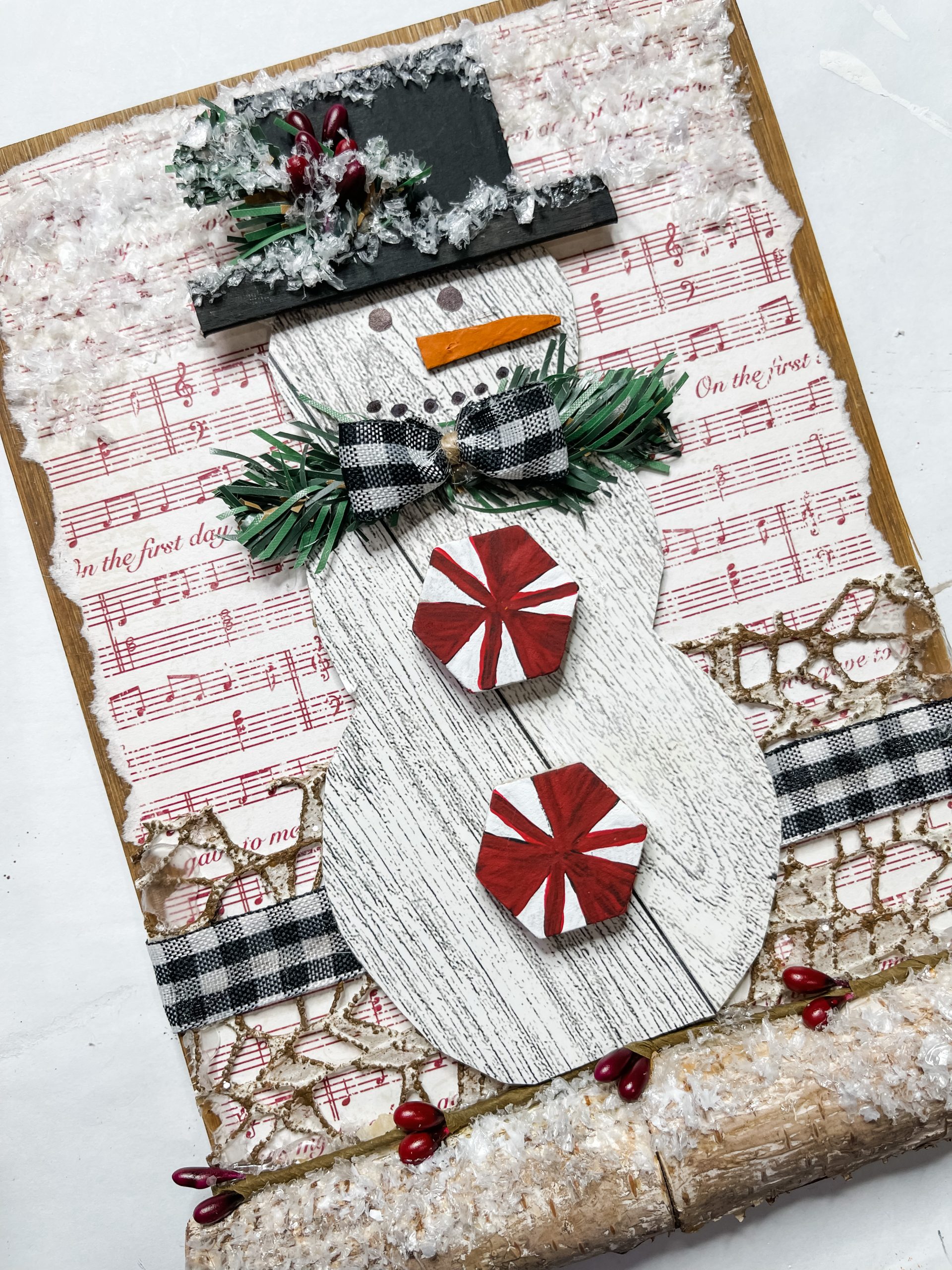 Cardboard Snowman DIY Decor