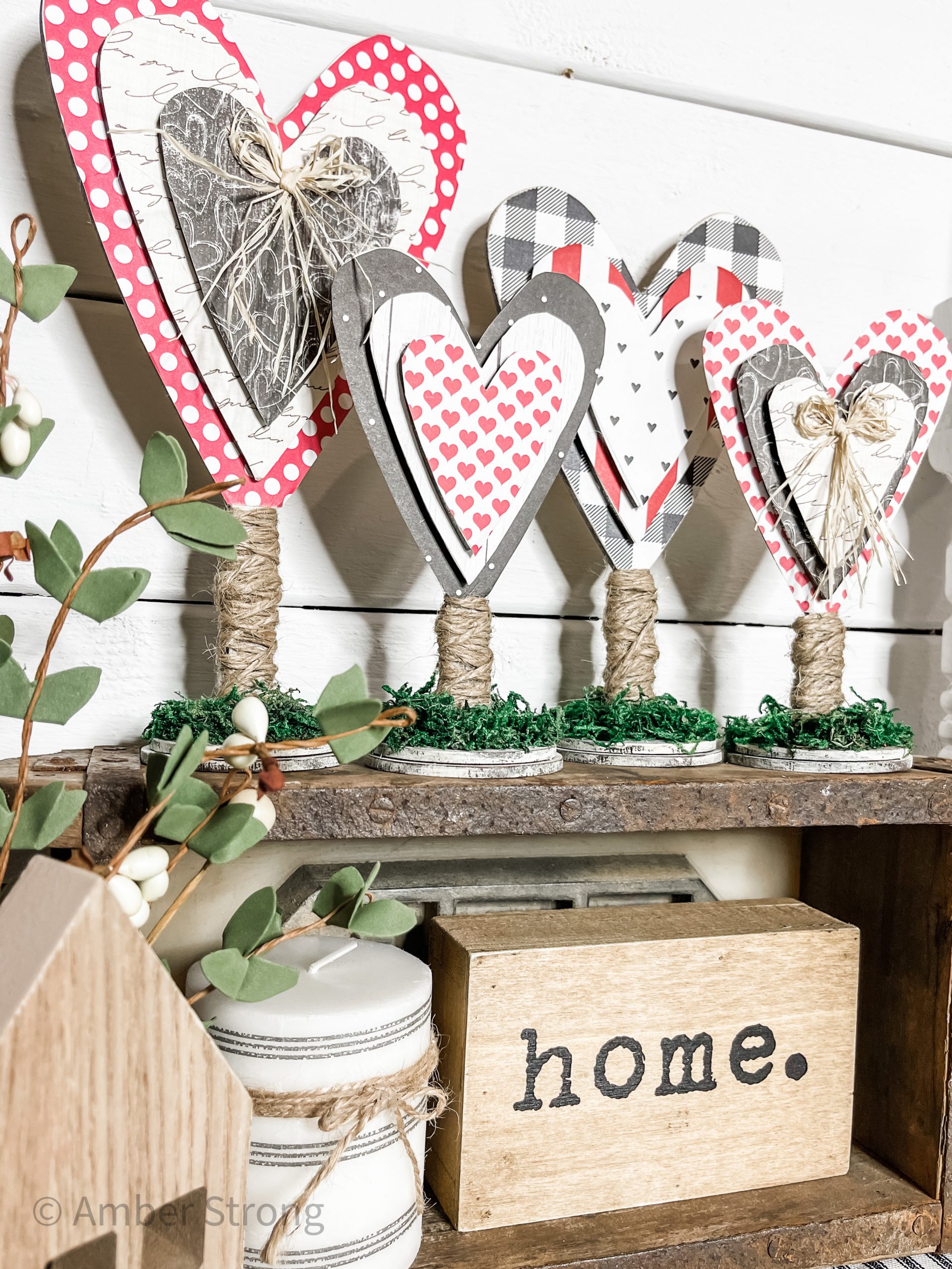 Valentine's Day Standing Hearts Decor