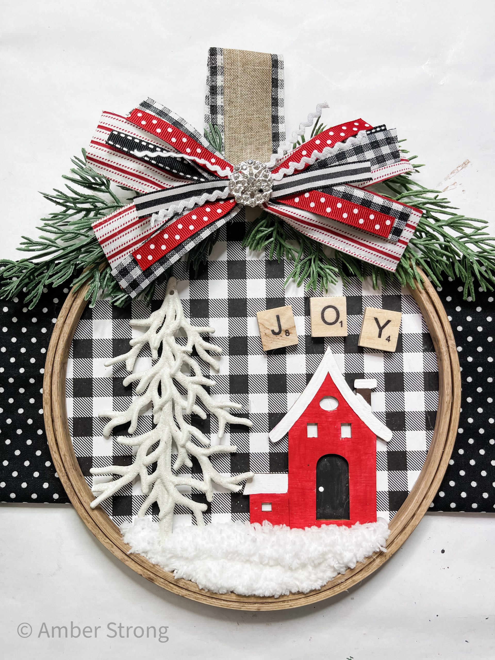 Large Embroidery Hoop DIY Ornament