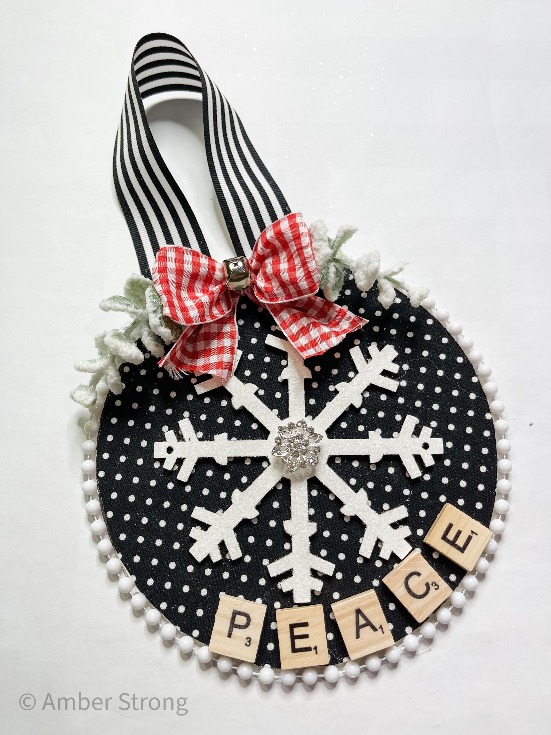 Large Peace Christmas Ornament Idea