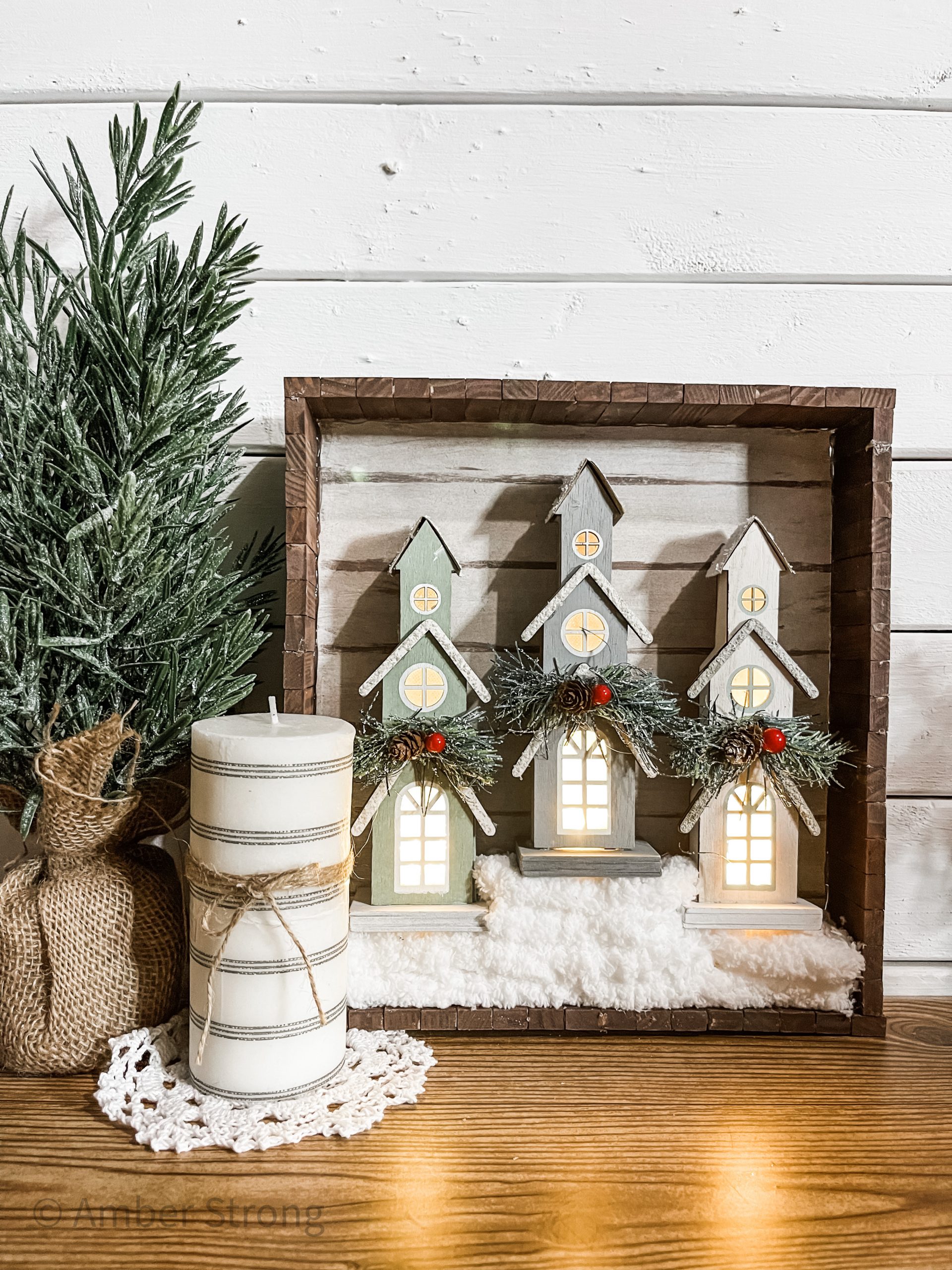 DIY Winter Church Scene