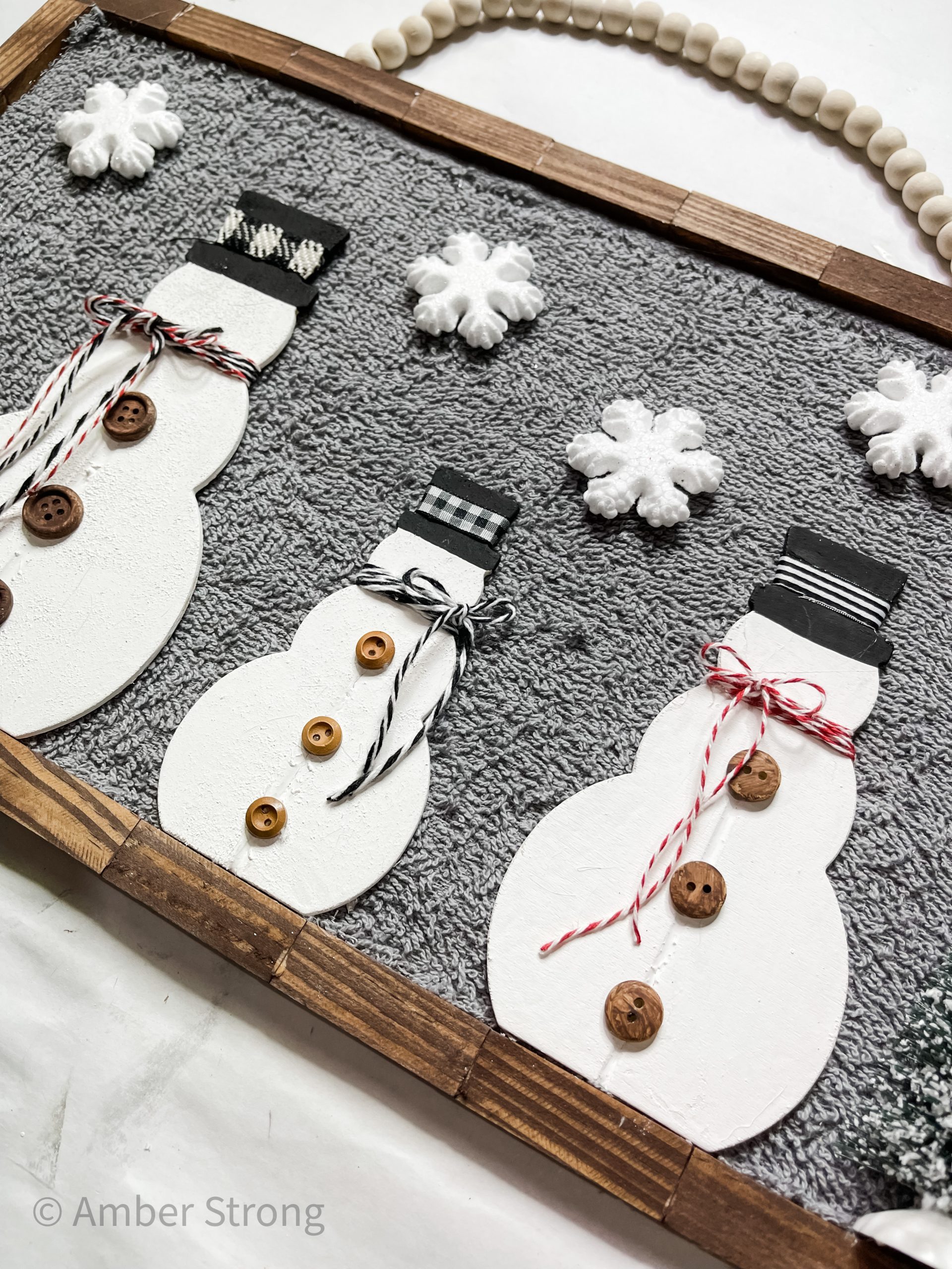 DIY Snowman Family Sign