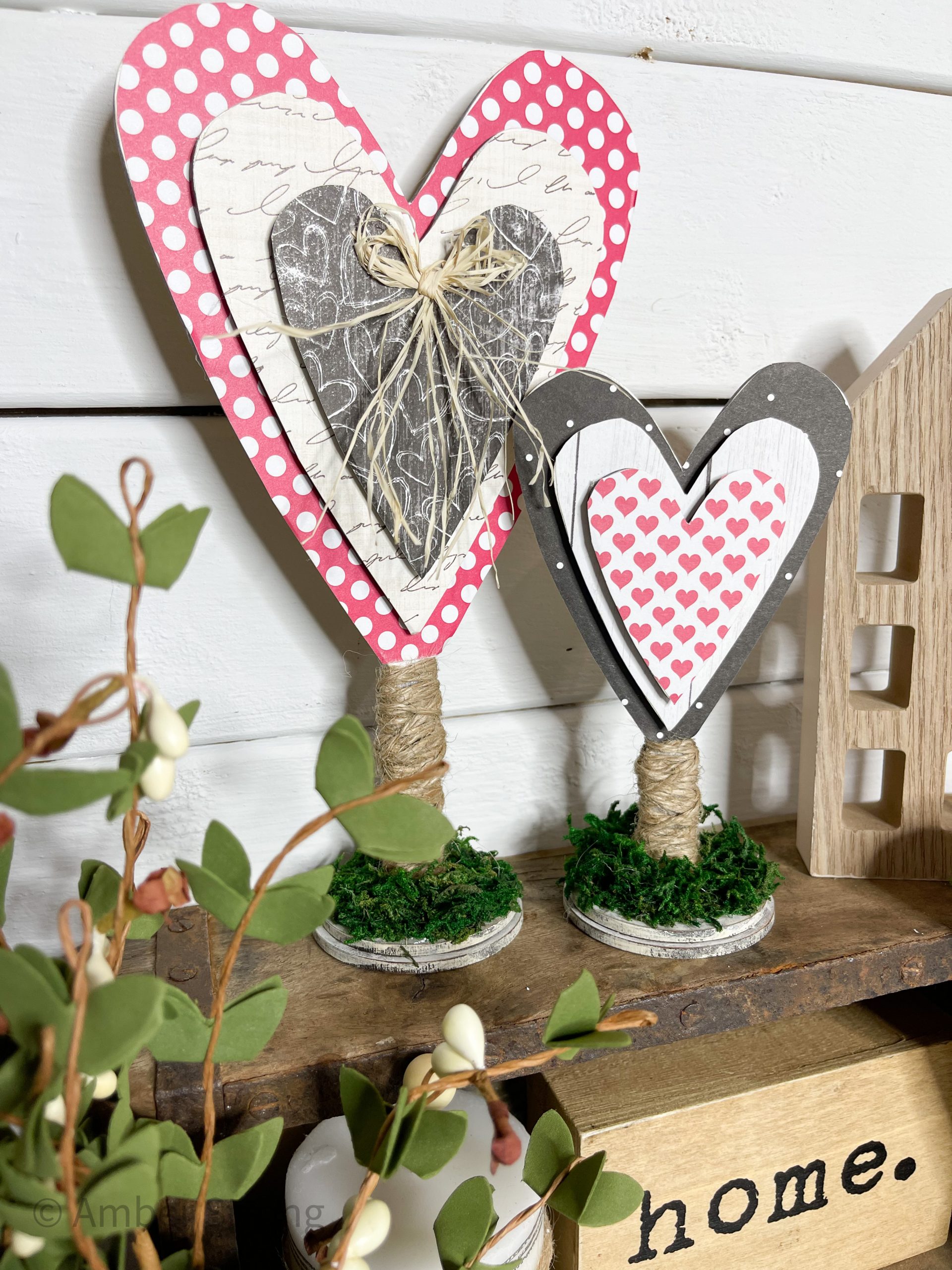 Valentine's Day Standing Hearts Decor