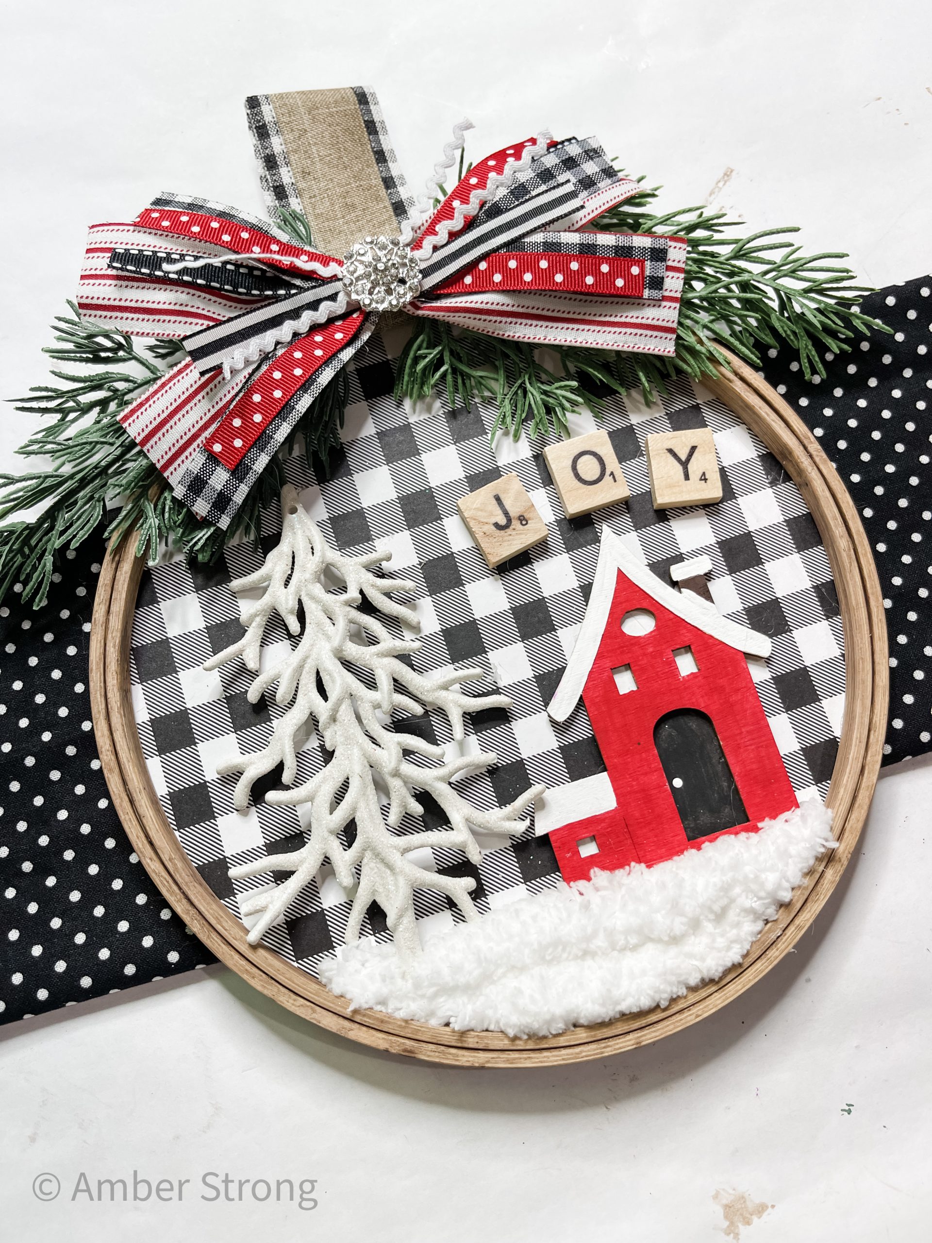 Large Embroidery Hoop DIY Ornament